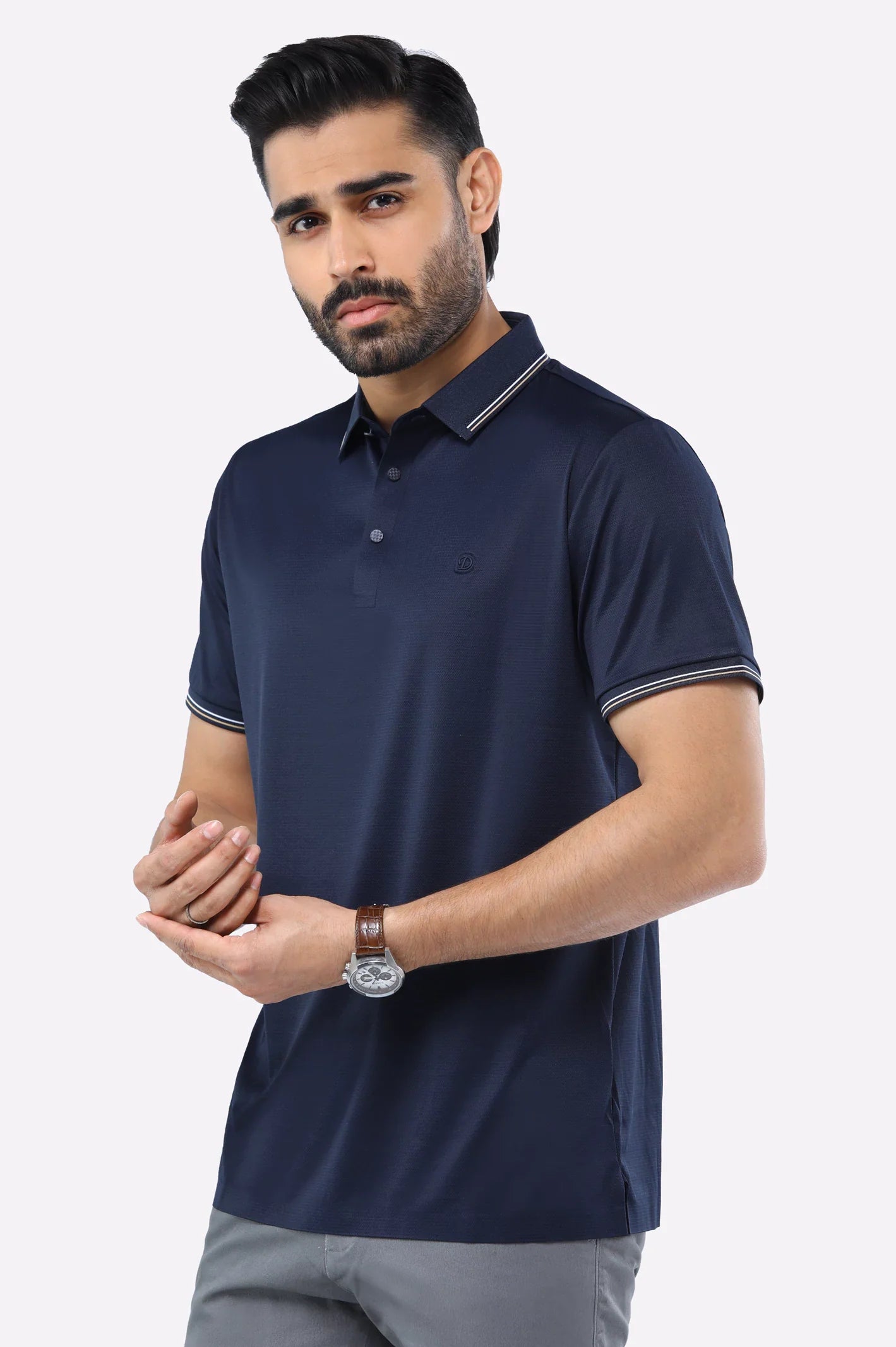 Navy Blue Dry Fit Polo