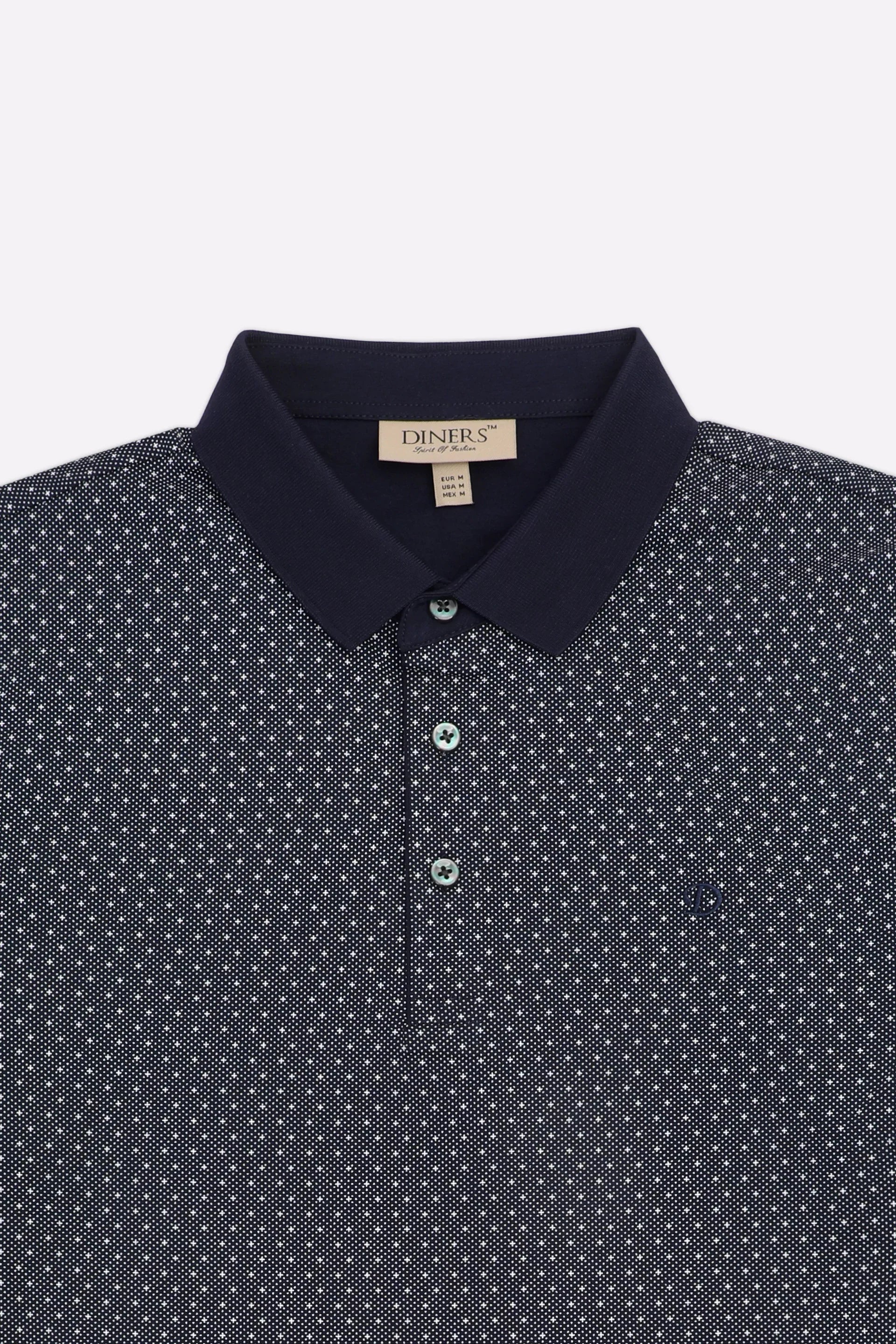 Blue Printed Polo