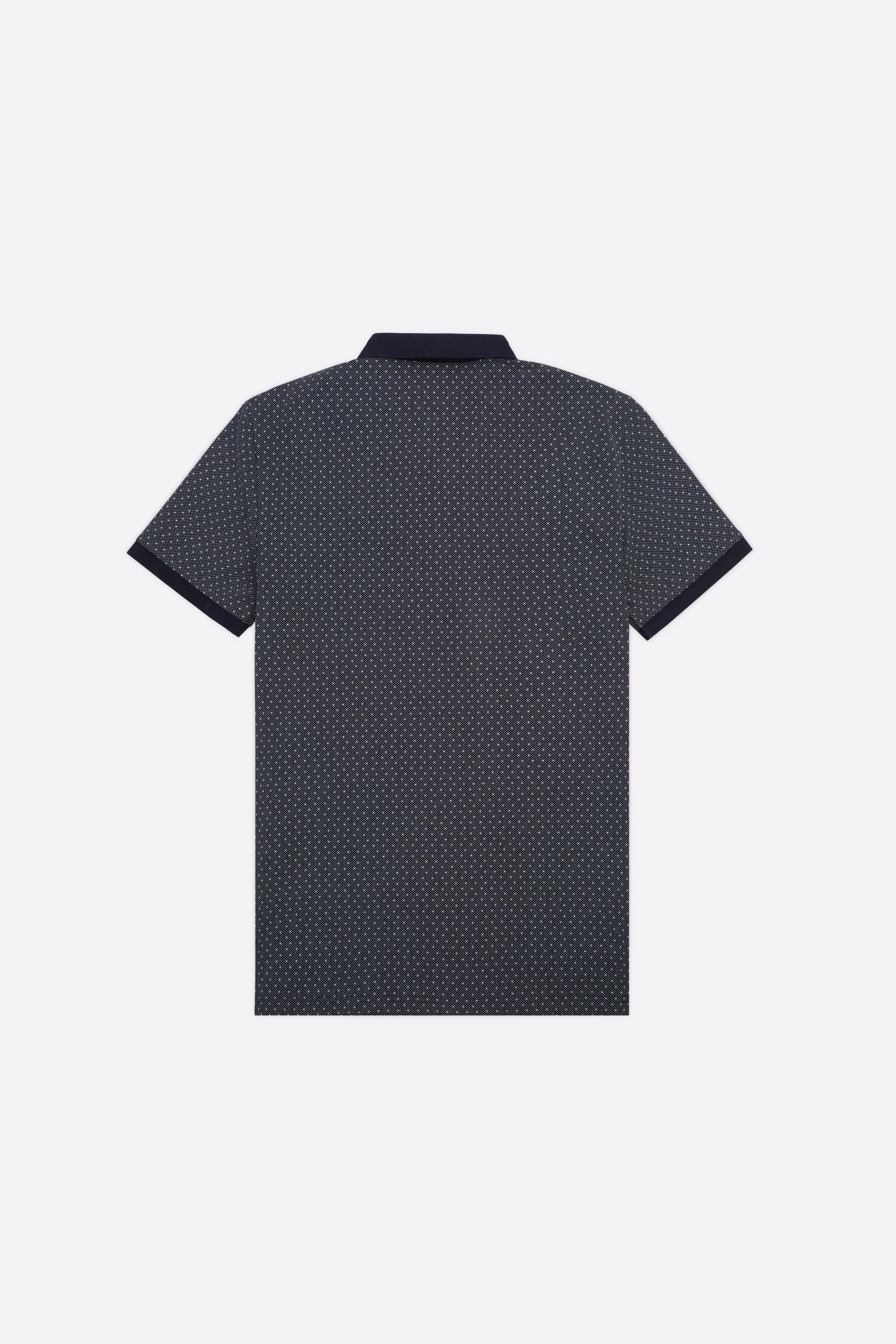 Blue Printed Polo