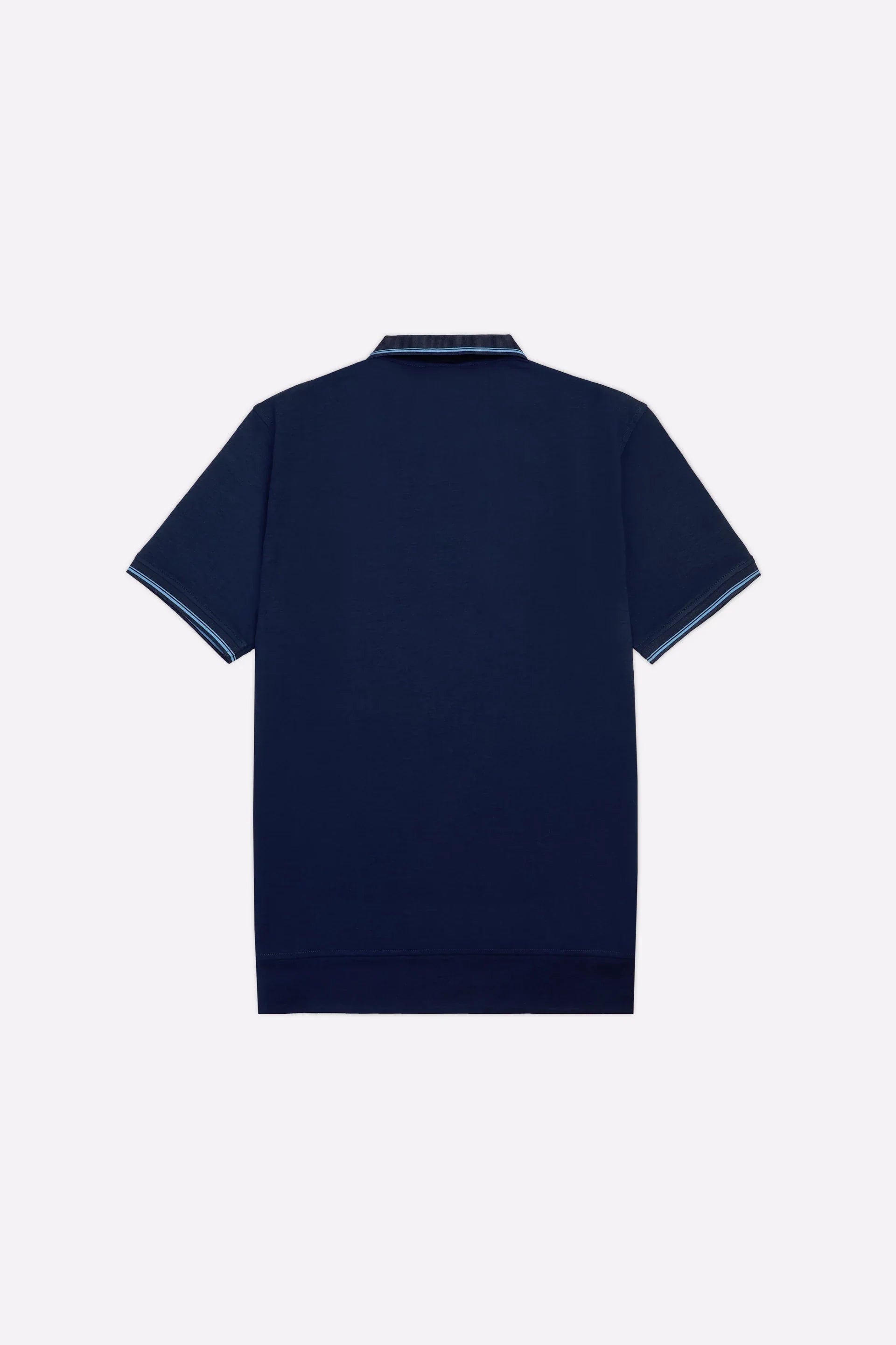 Blue Jacquard Fashion Polo