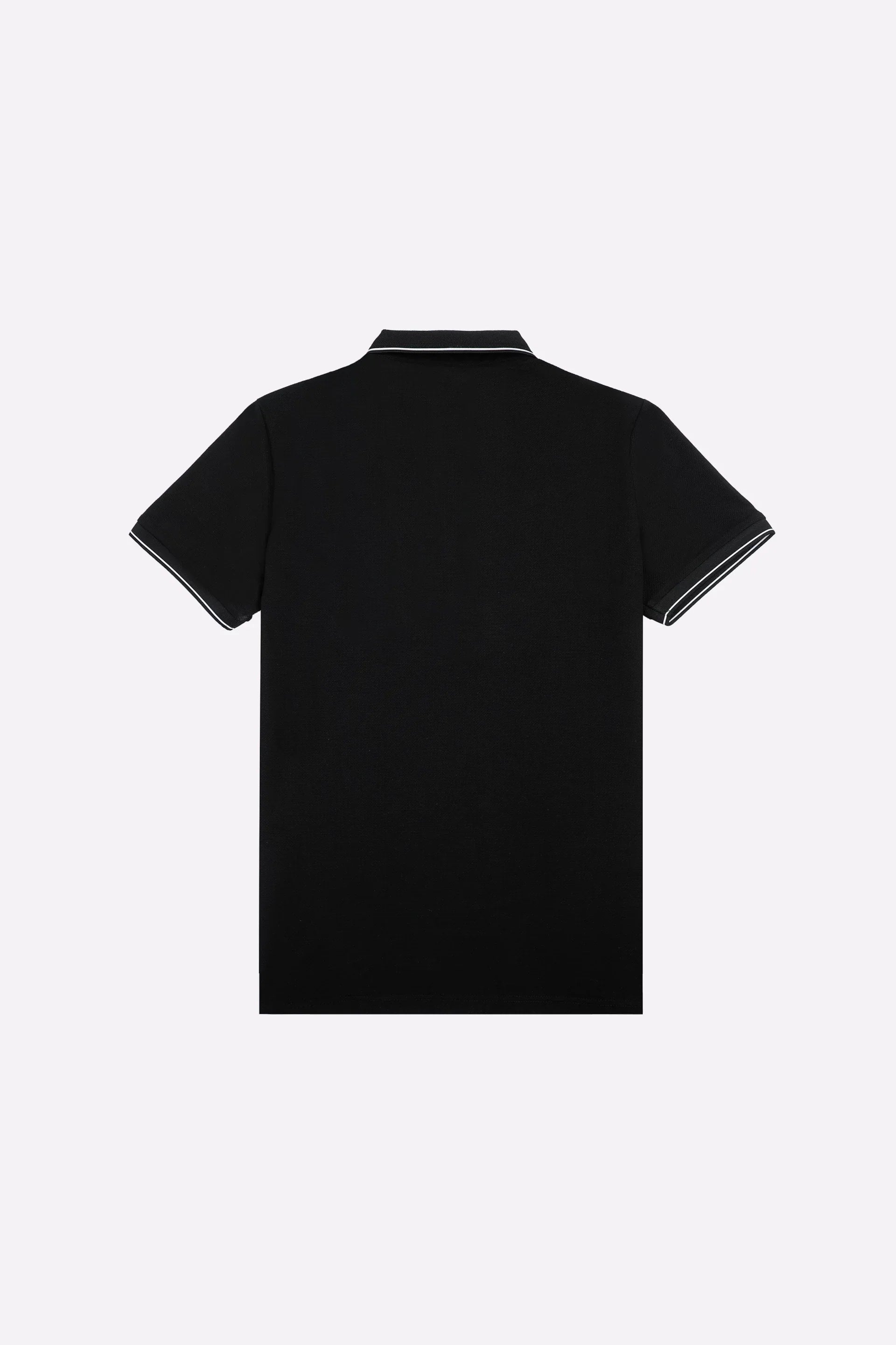 Black Basic Mercerized Polo