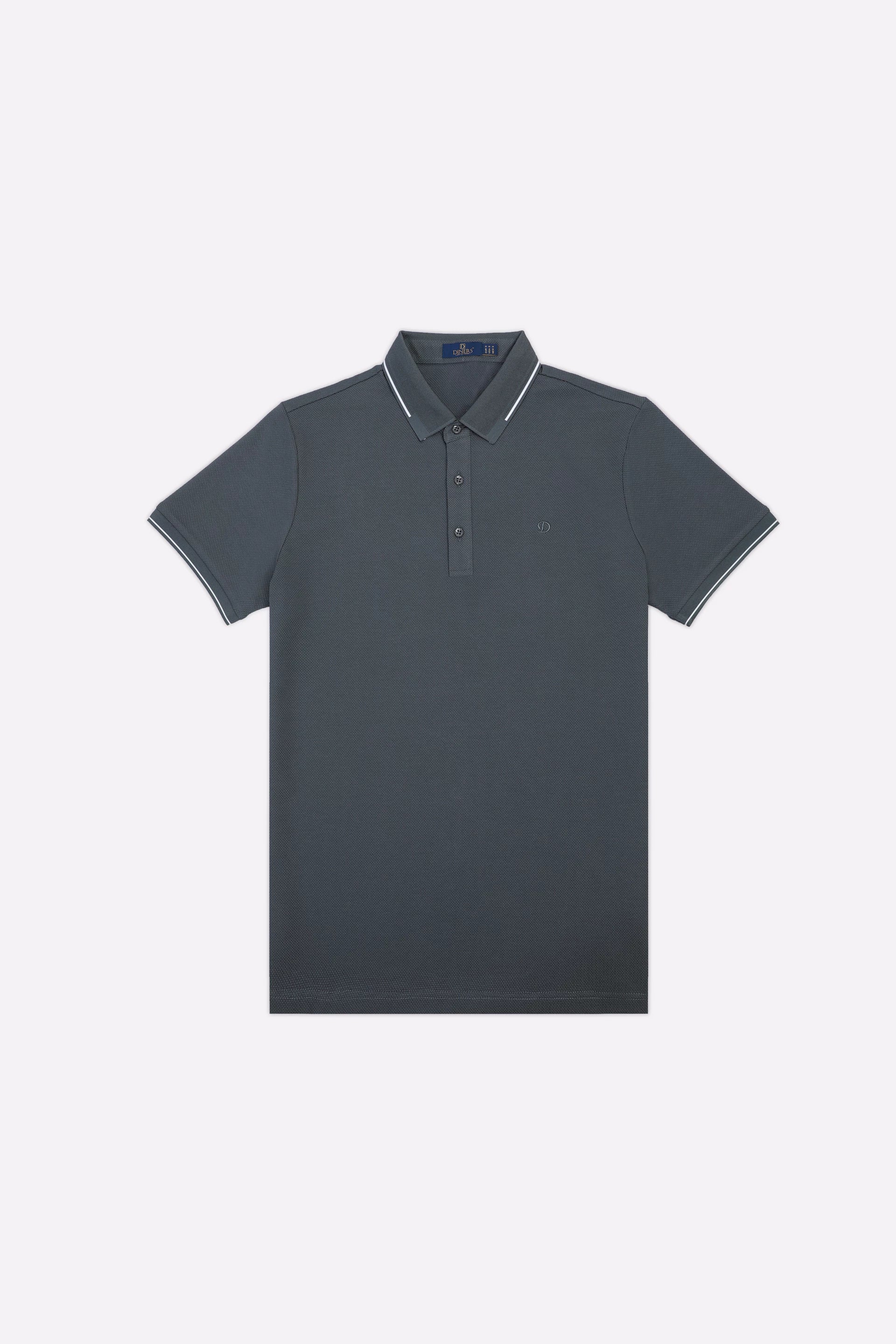 Dark Grey Basic Mercerized Polo