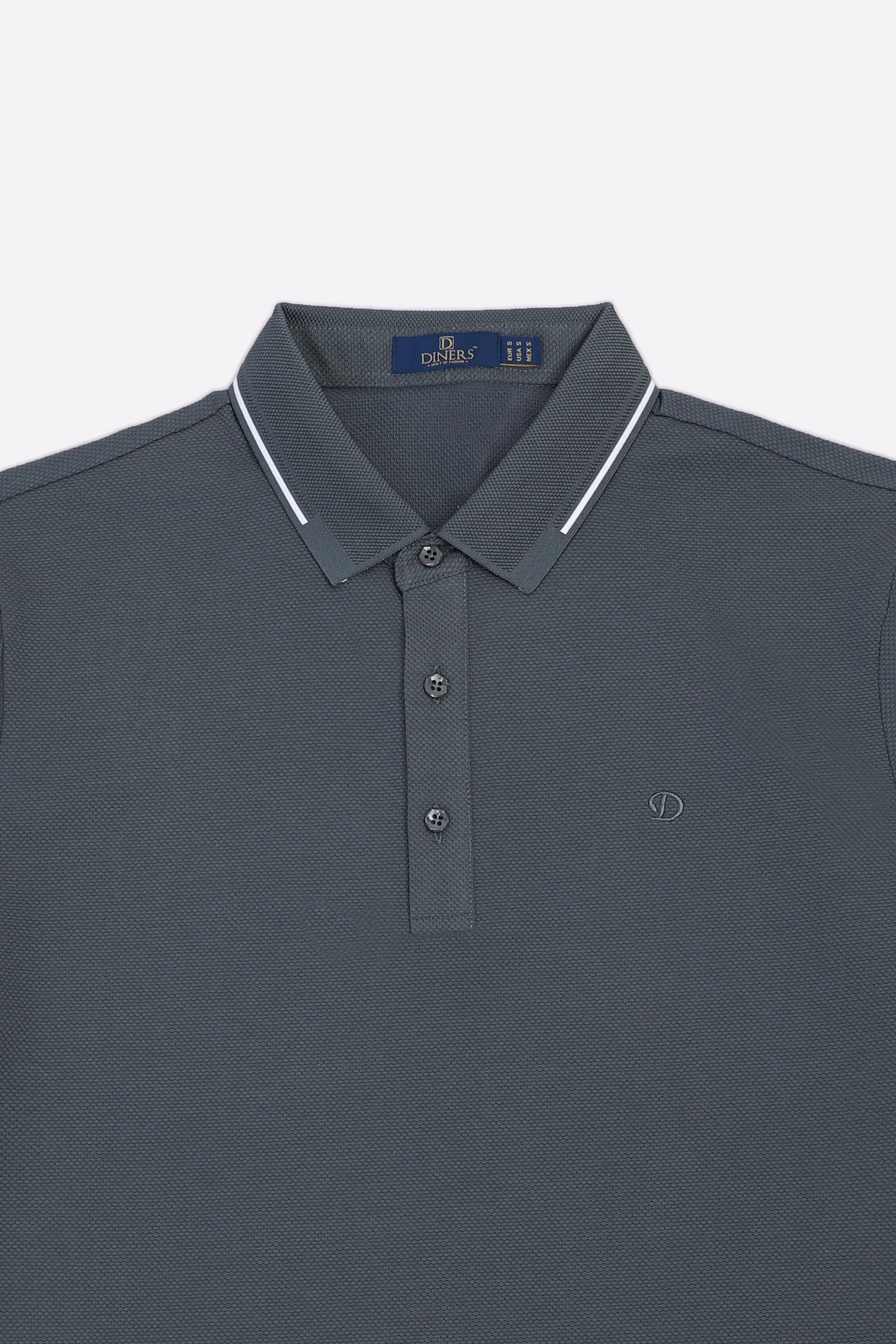 Dark Grey Basic Mercerized Polo