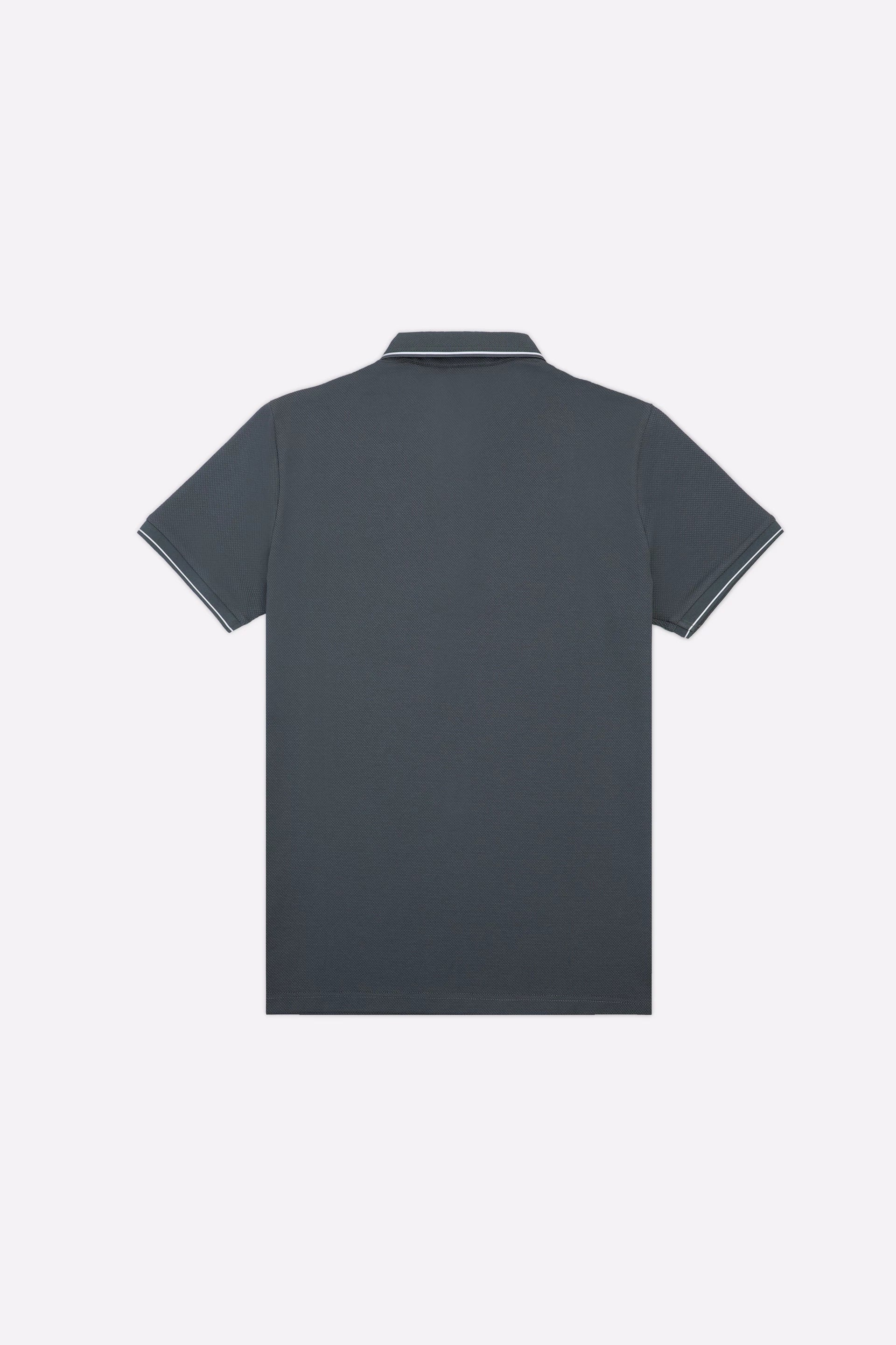 Dark Grey Basic Mercerized Polo