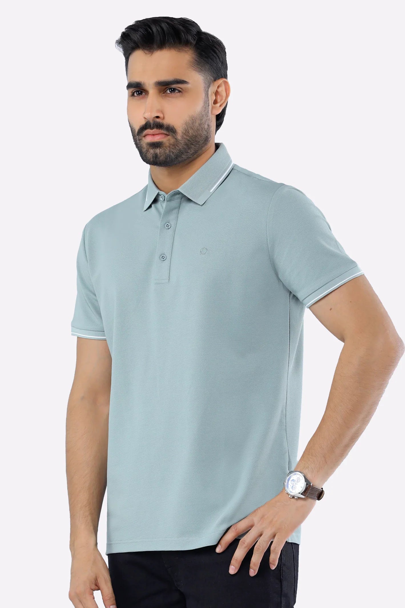 Light Green Basic Mercerized Polo