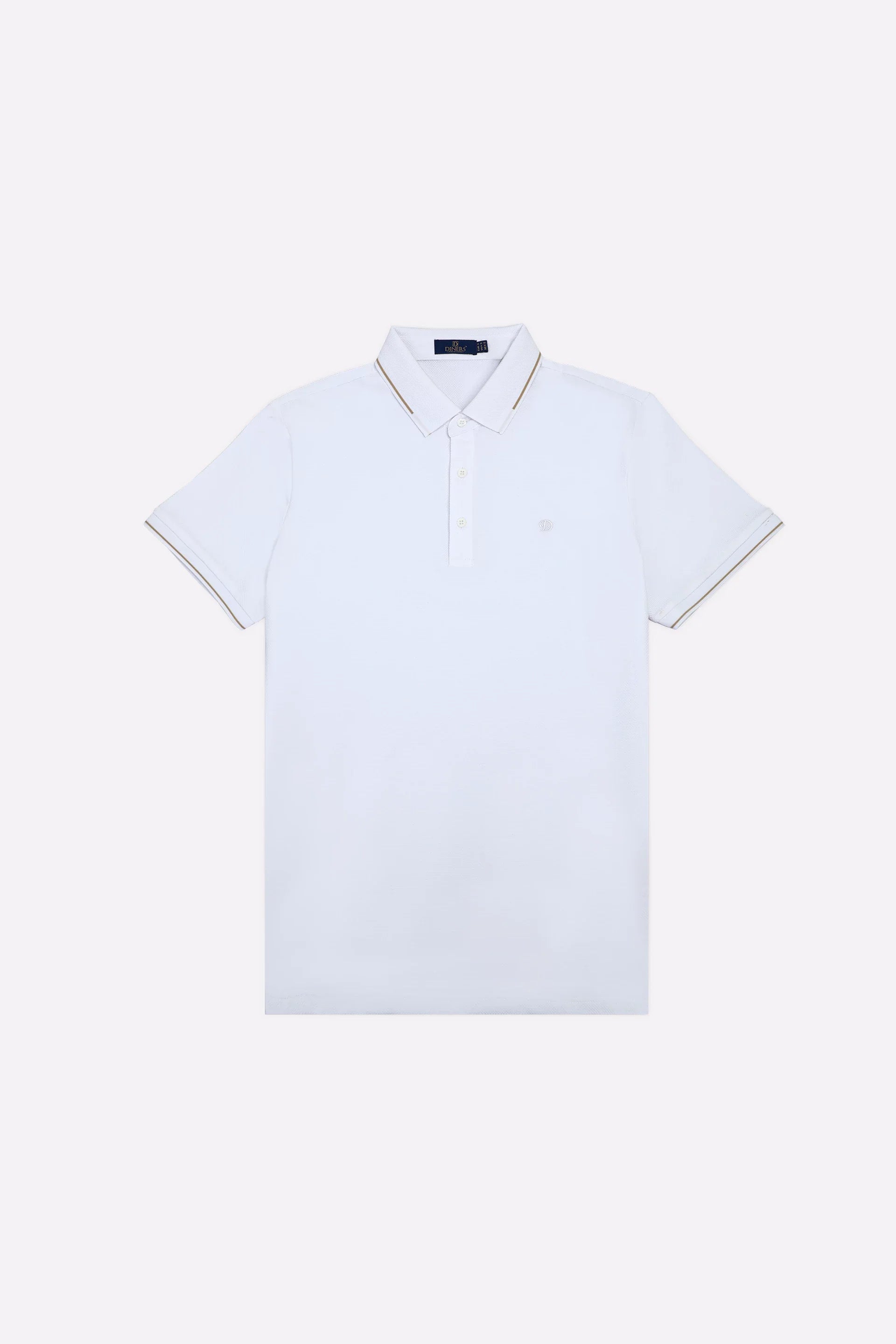 White Basic Mercerized Polo