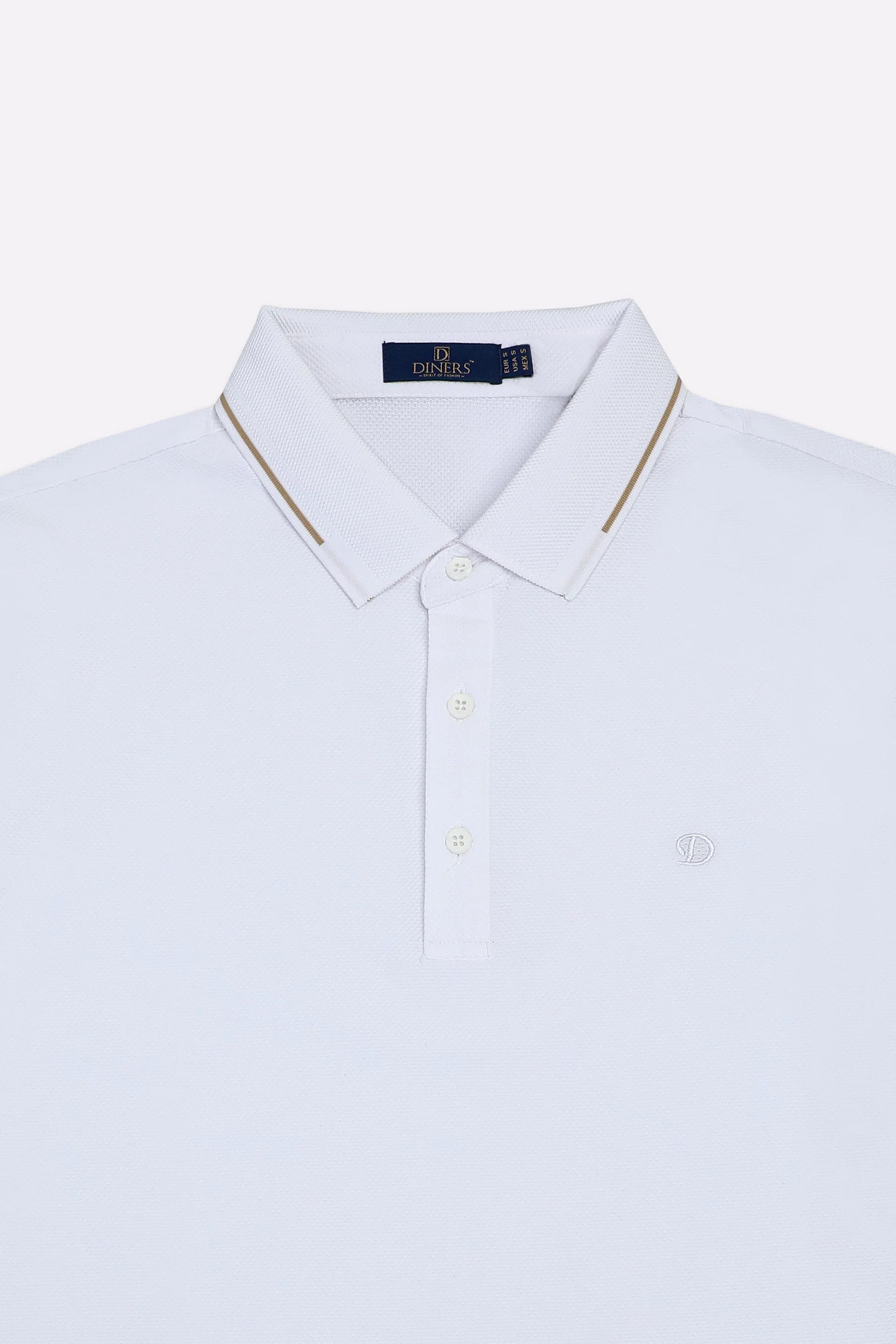 White Basic Mercerized Polo