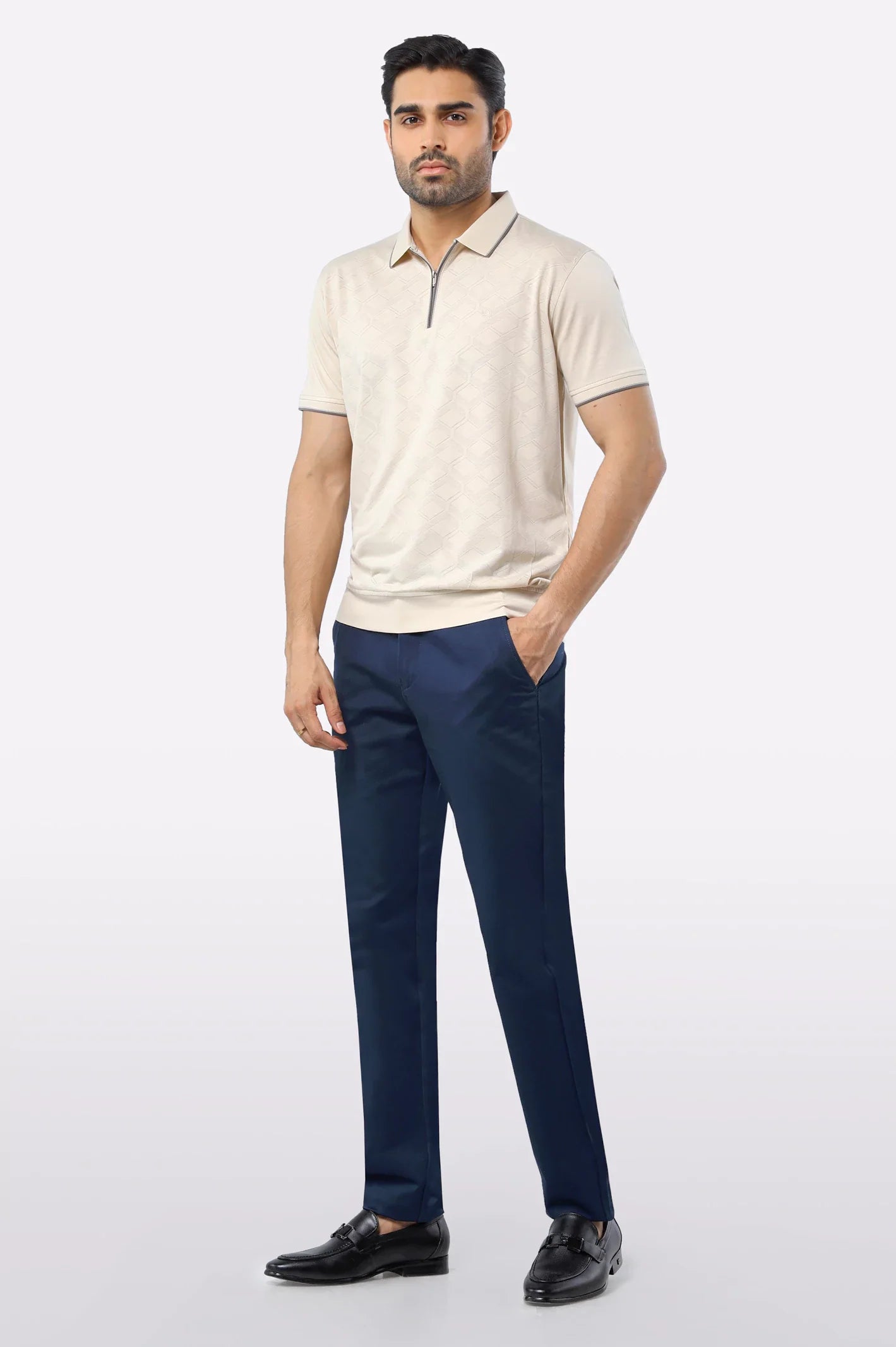 Beige Mercerized Polo