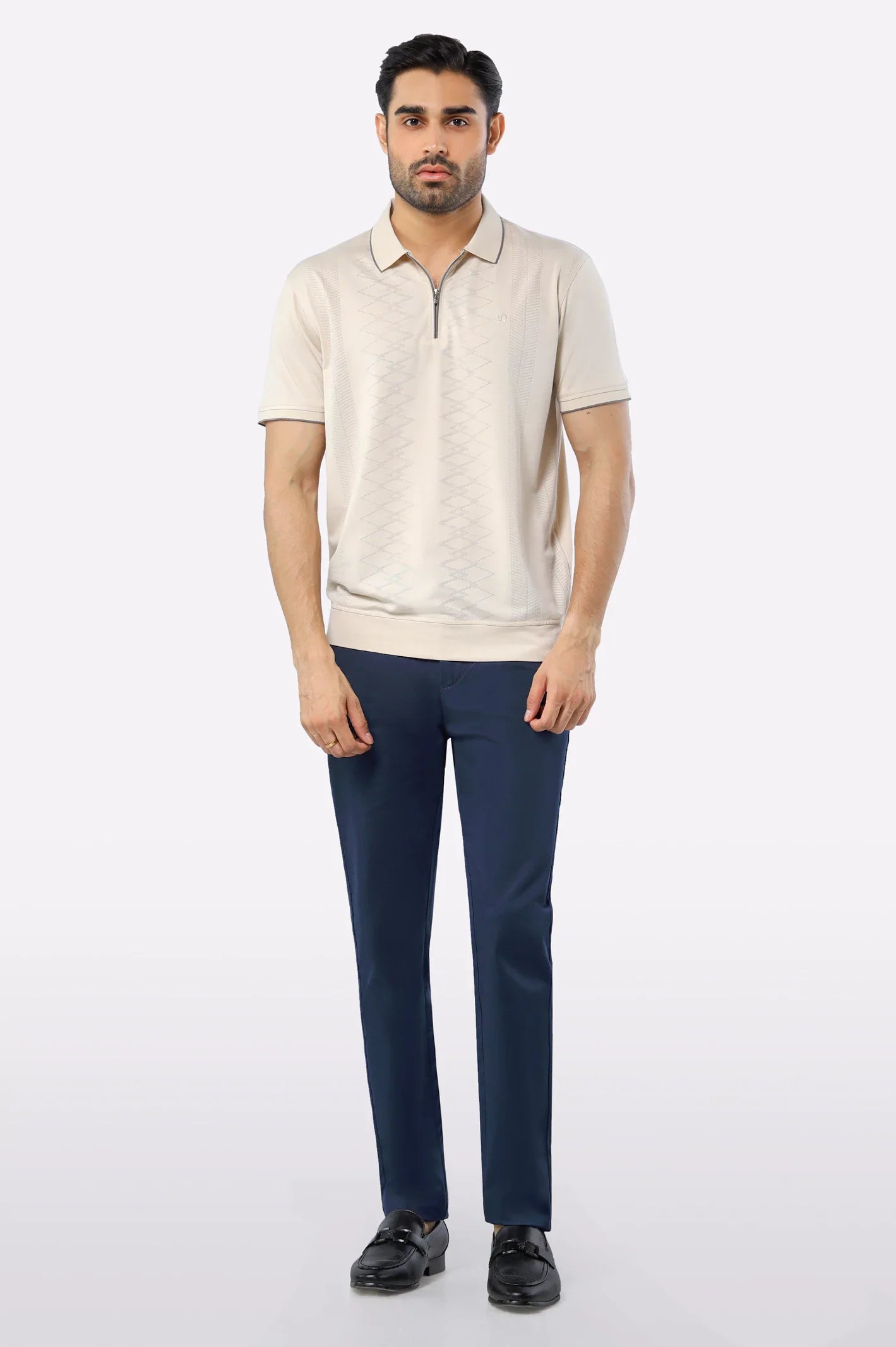 Beige Mercerized Polo