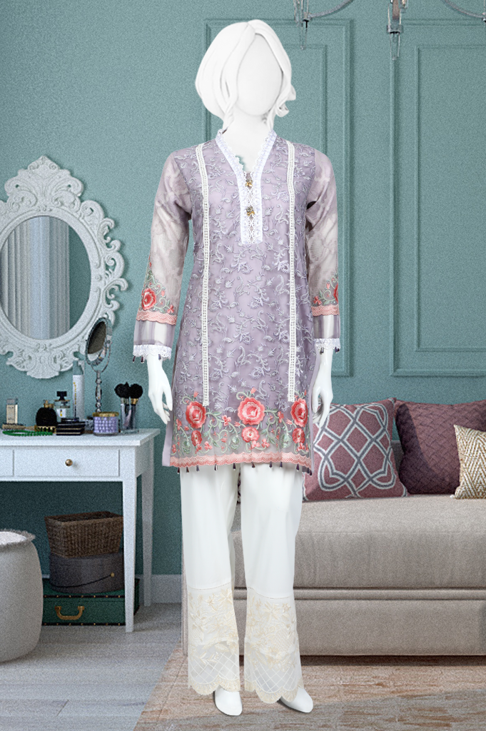 Embroided Shirt - WKF0010 - L-Purple - Diners