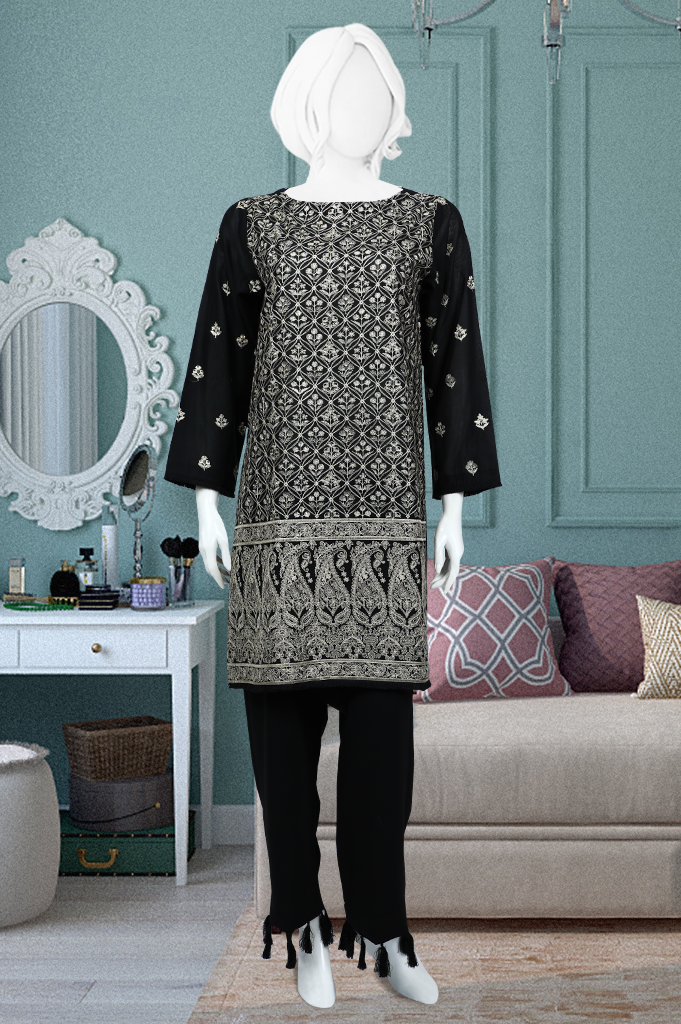 Embroided Shirt  WKF0075-Black - Diners
