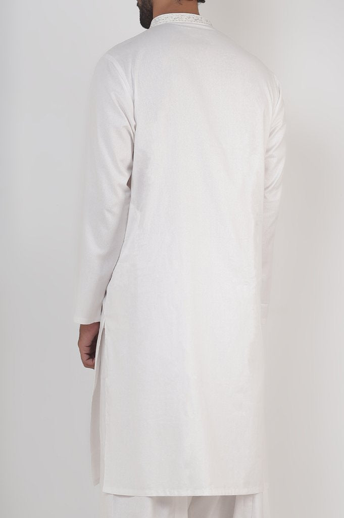 Formal Shalwar Suit for Man (EG2595-White) - Diners