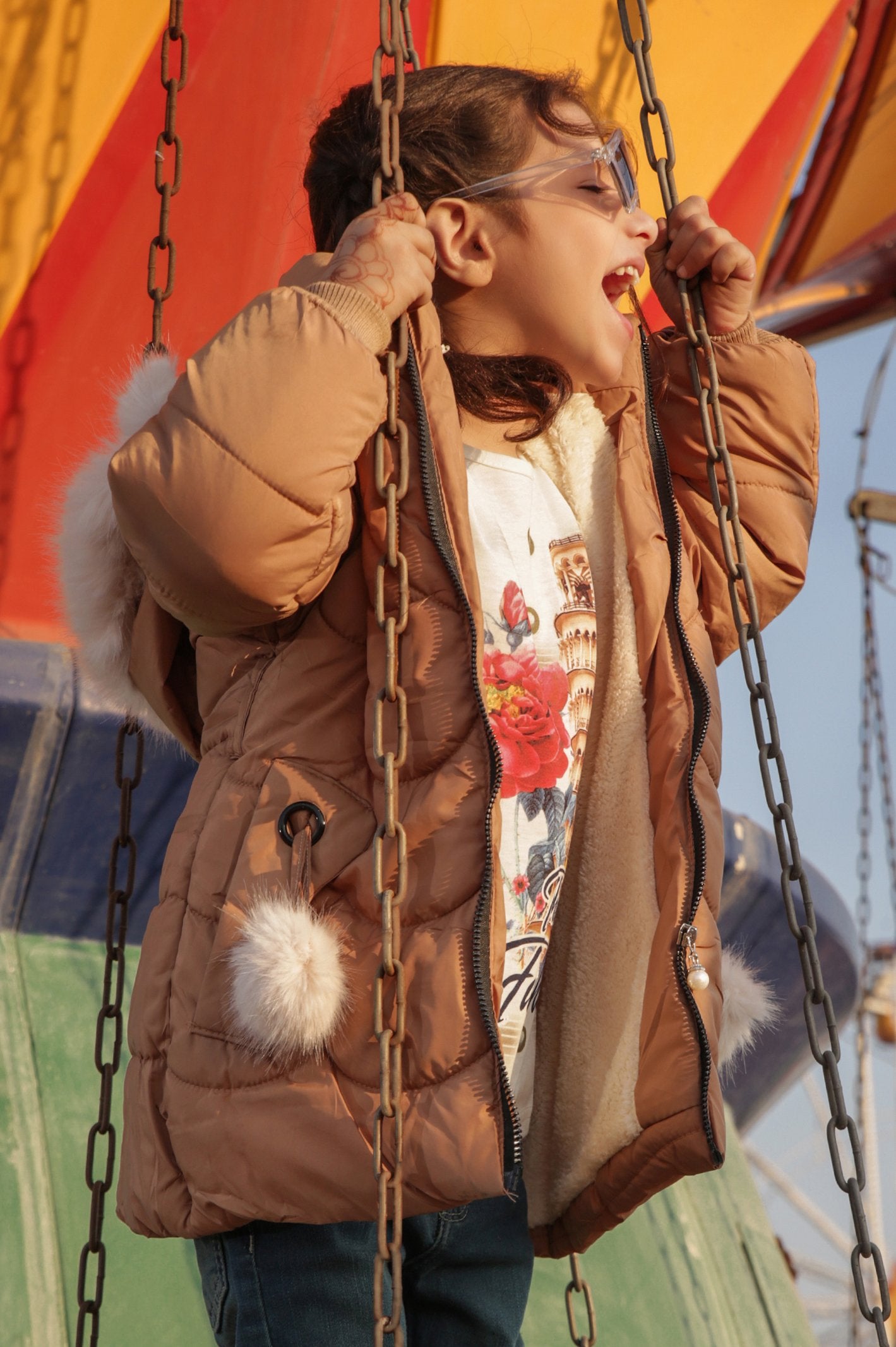 Girls Jackets In Khaki - KGF-0124-KHAKI - Diners