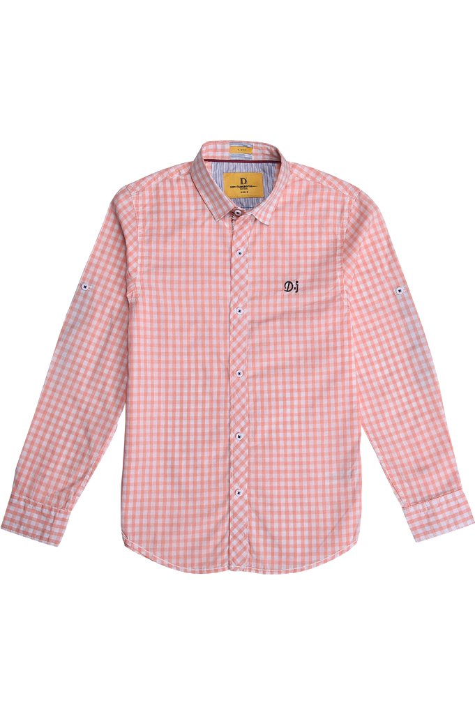 Boys Casual Shirt SKU: KBB 0241 Peach - Diners