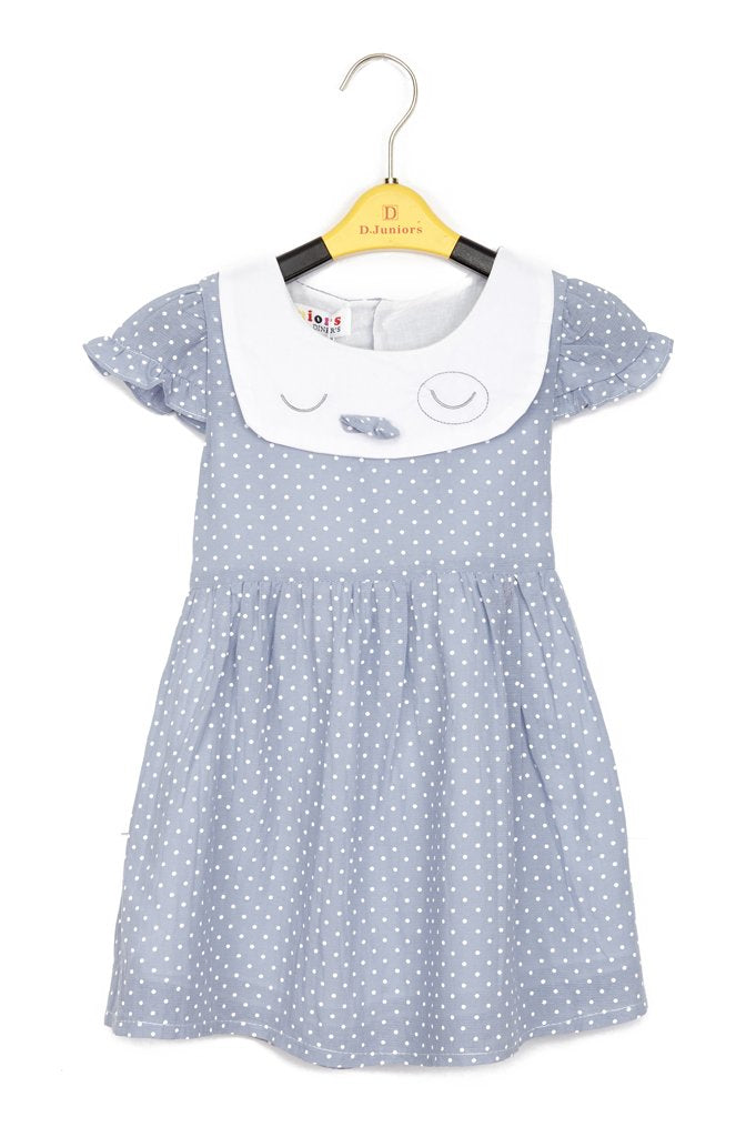 Girls Frock in Rust - KGL-0273-Grey - Diners