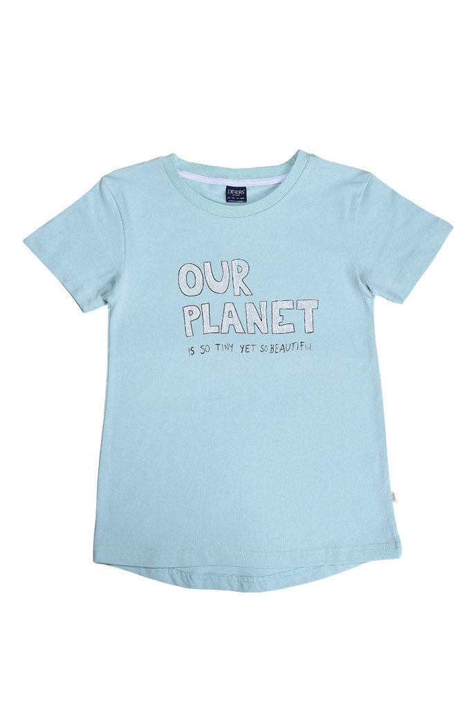 Girls T-Shirt KGA-0176-SEA GREEN