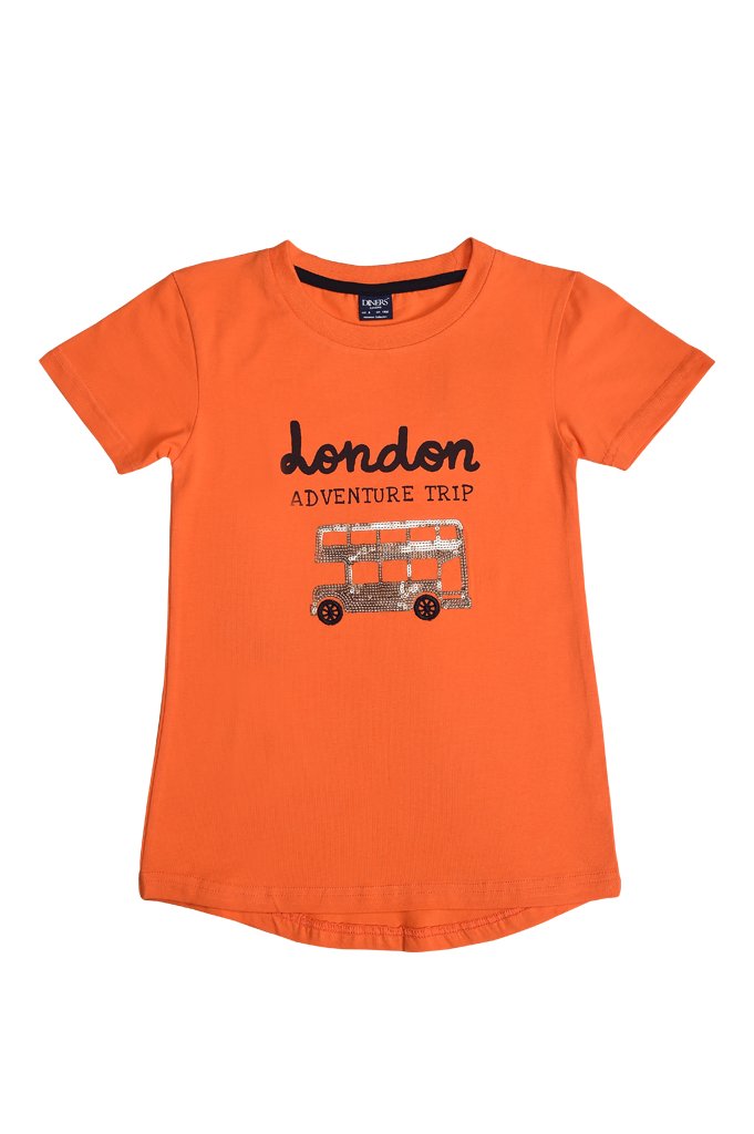 Girls T-Shirt KGA-0177-ORANGE