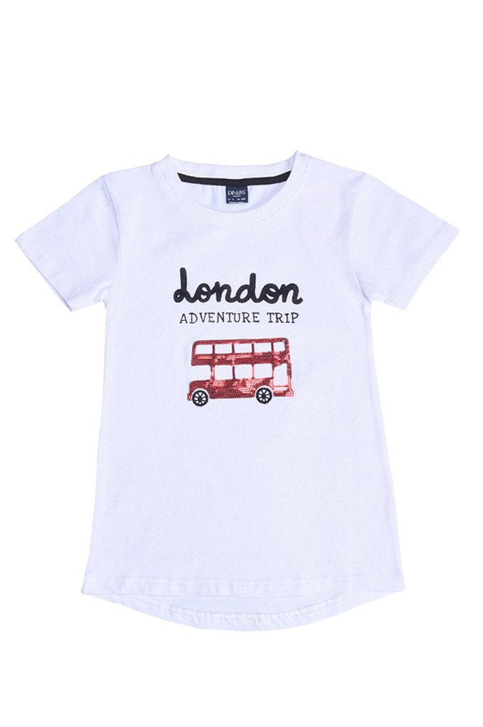 Girls T-Shirt KGA-0177-WHITE