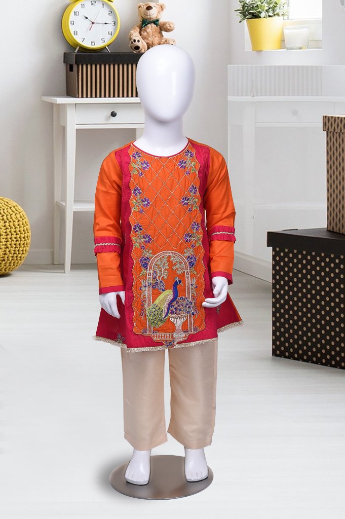Girls Kurti KGKK-0152 Pink - Diners