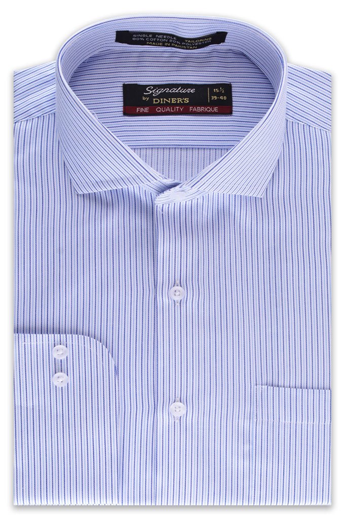 Formal Shirt in L-Blue SKU: AB19428-L-BLUE - Diners