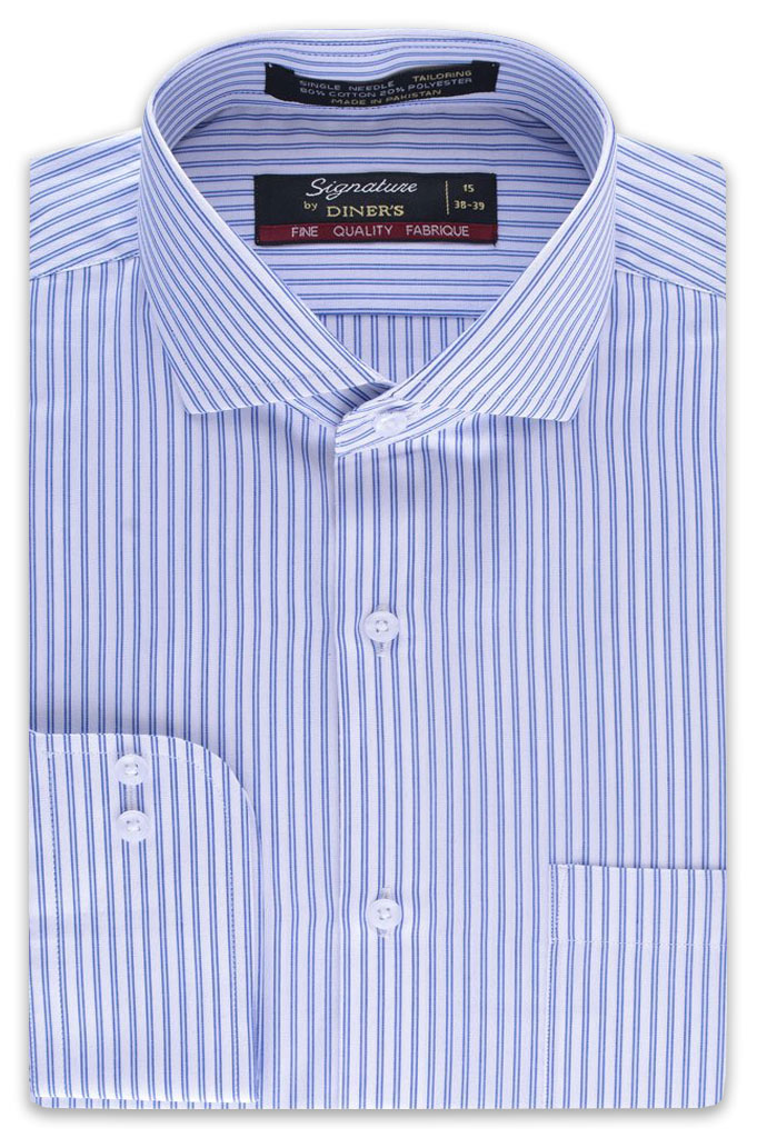 Formal Shirt in L-Blue SKU: AB19429-L-BLUE - Diners