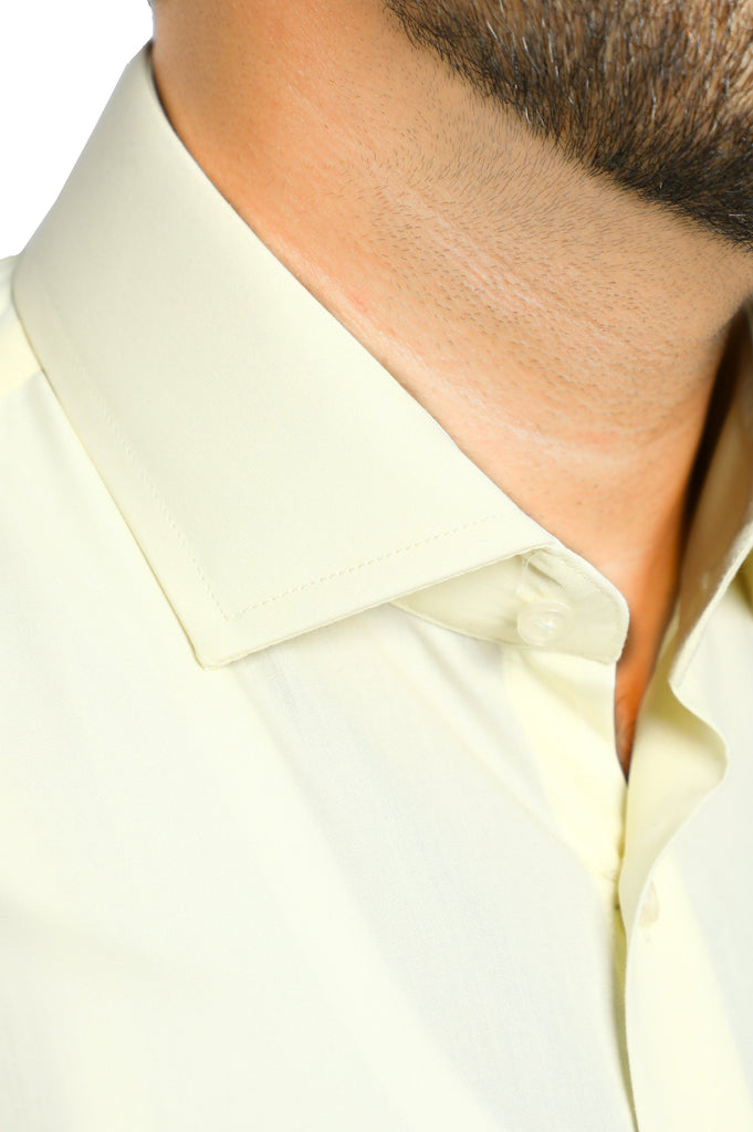 Formal Plain Shirt in CREAM SKU: AB203-CREAM - Diners