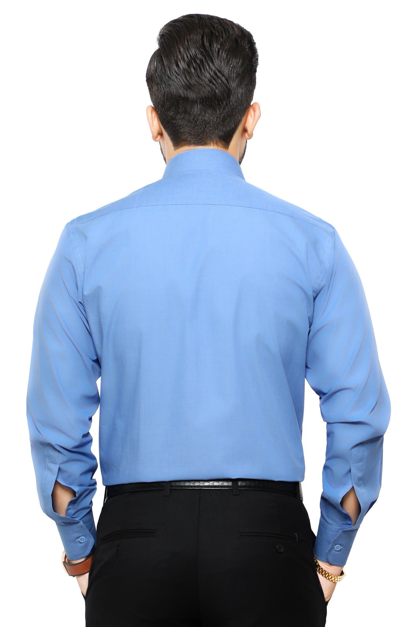 Formal Plain Shirt in Blue SKU: AB206-BLUE - Diners
