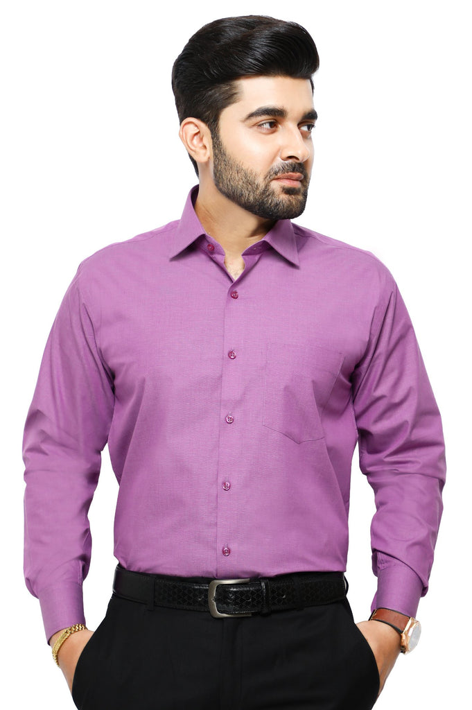 Formal Plain Shirt in D-Purple SKU: AB206-D-Purple - Diners