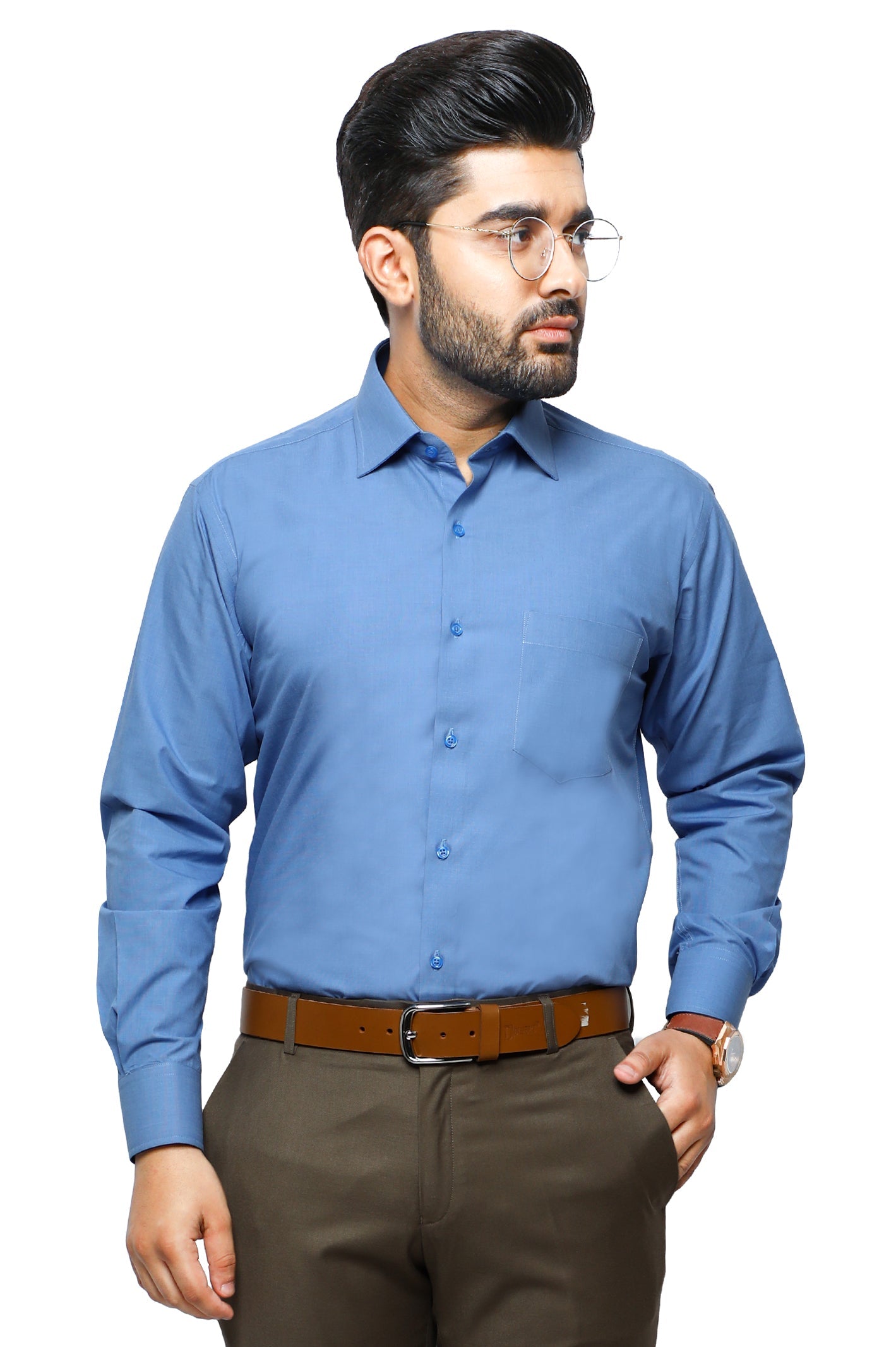Formal Plain Shirt in Sky-Blue SKU: AB206-Sky-Blue - Diners