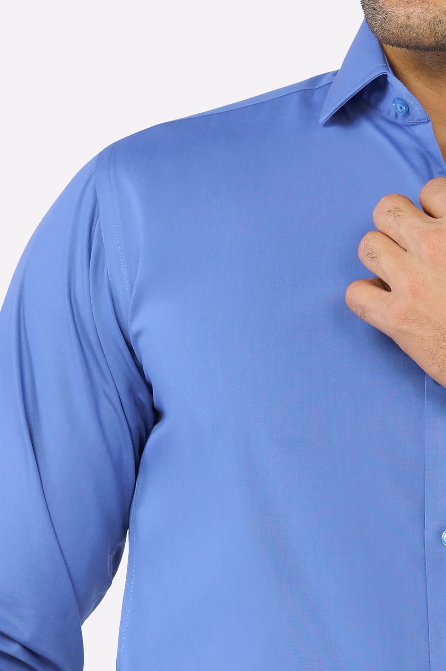 Dark Blue Plain Formal Shirt