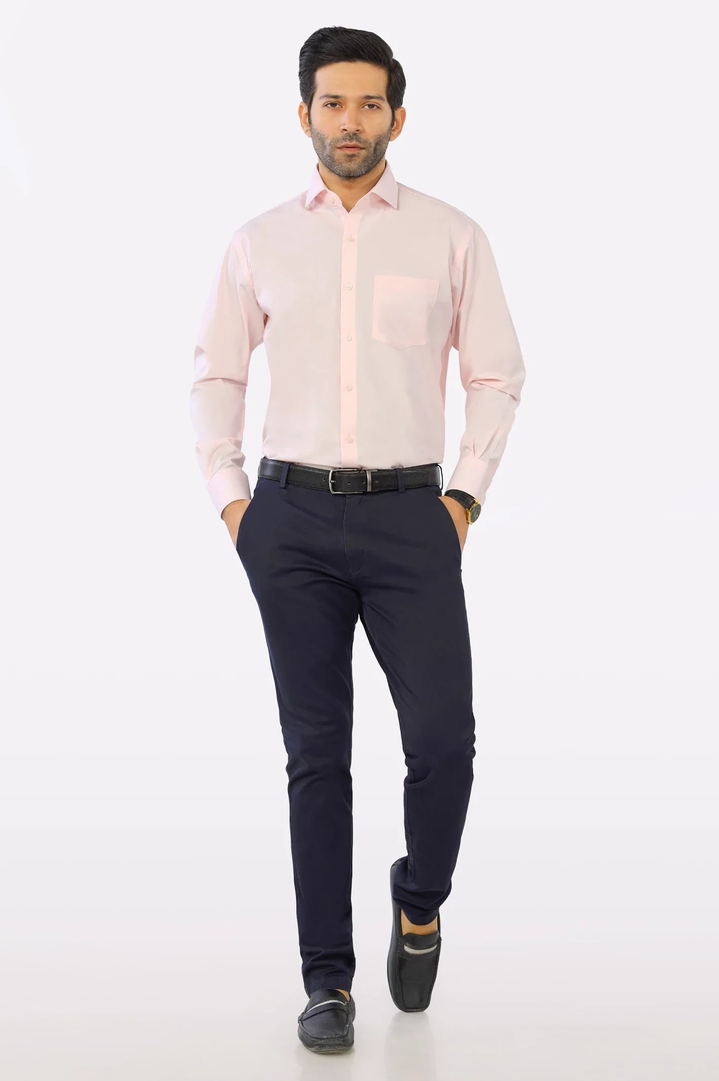 Pink Plain Formal Shirt