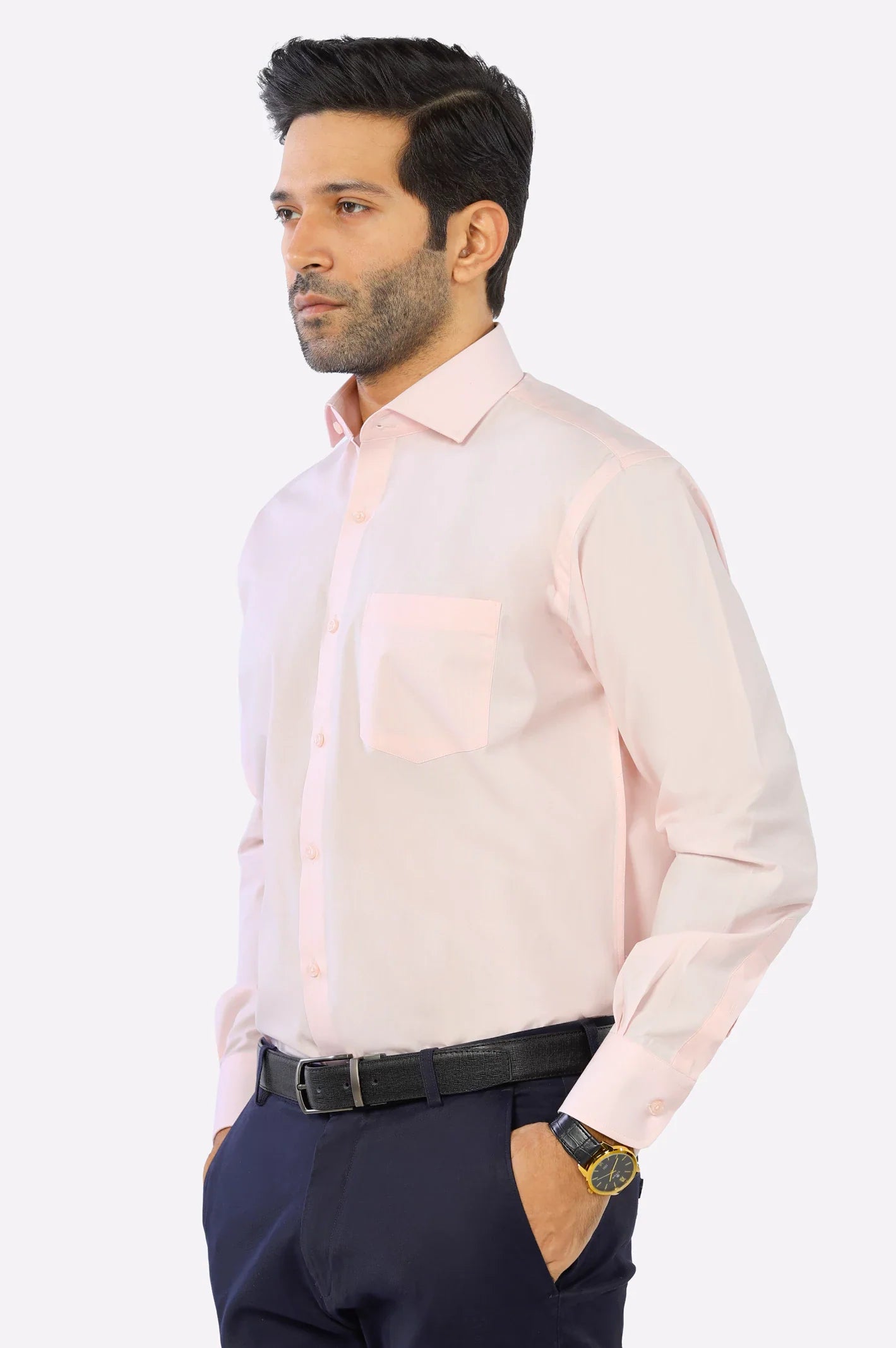Pink Plain Formal Shirt