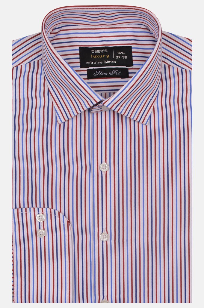 Formal Man Shirt SKU: AD19192-Maroon - Diners