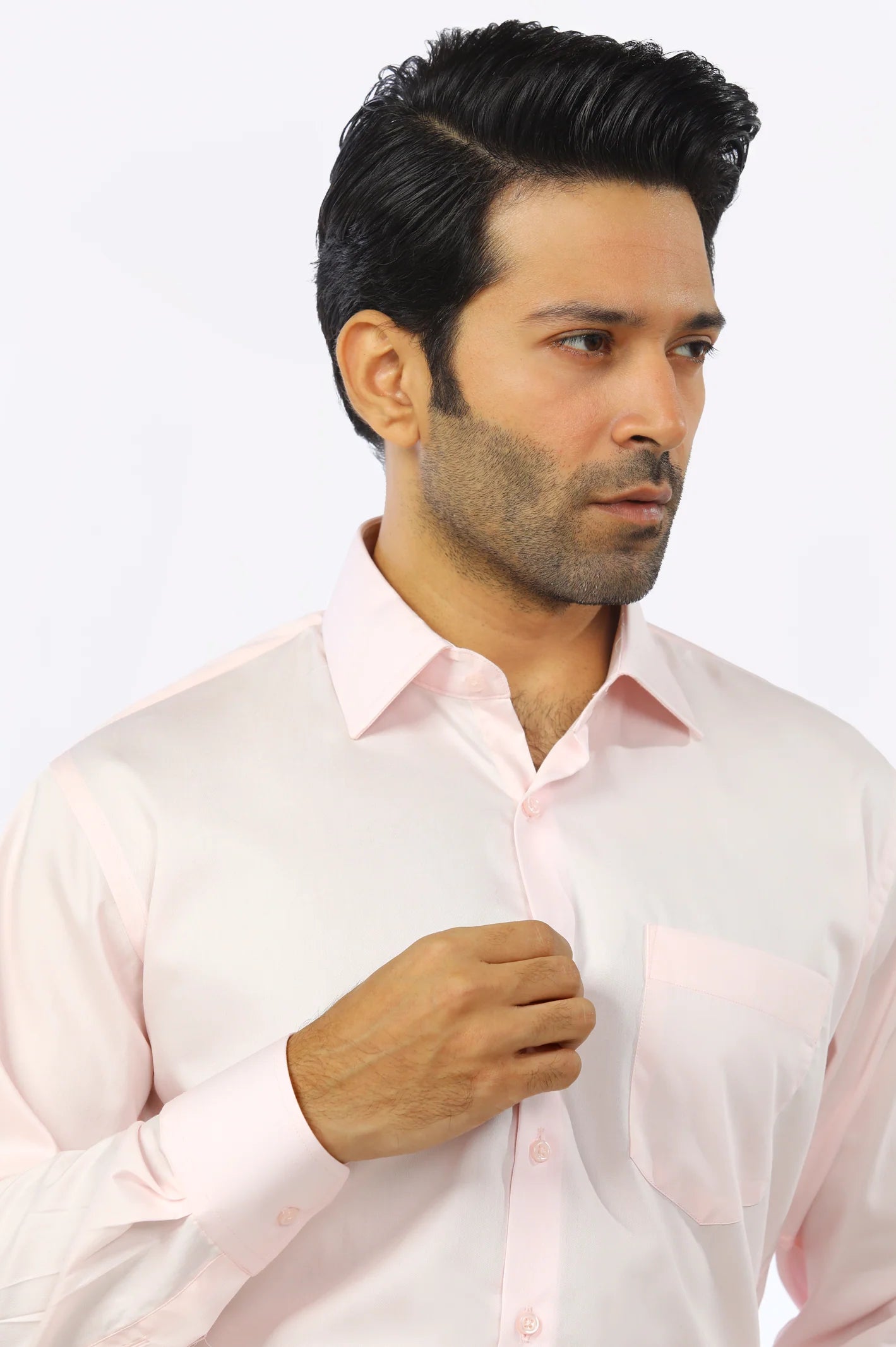 Pink Plain Formal Shirt From Diners
