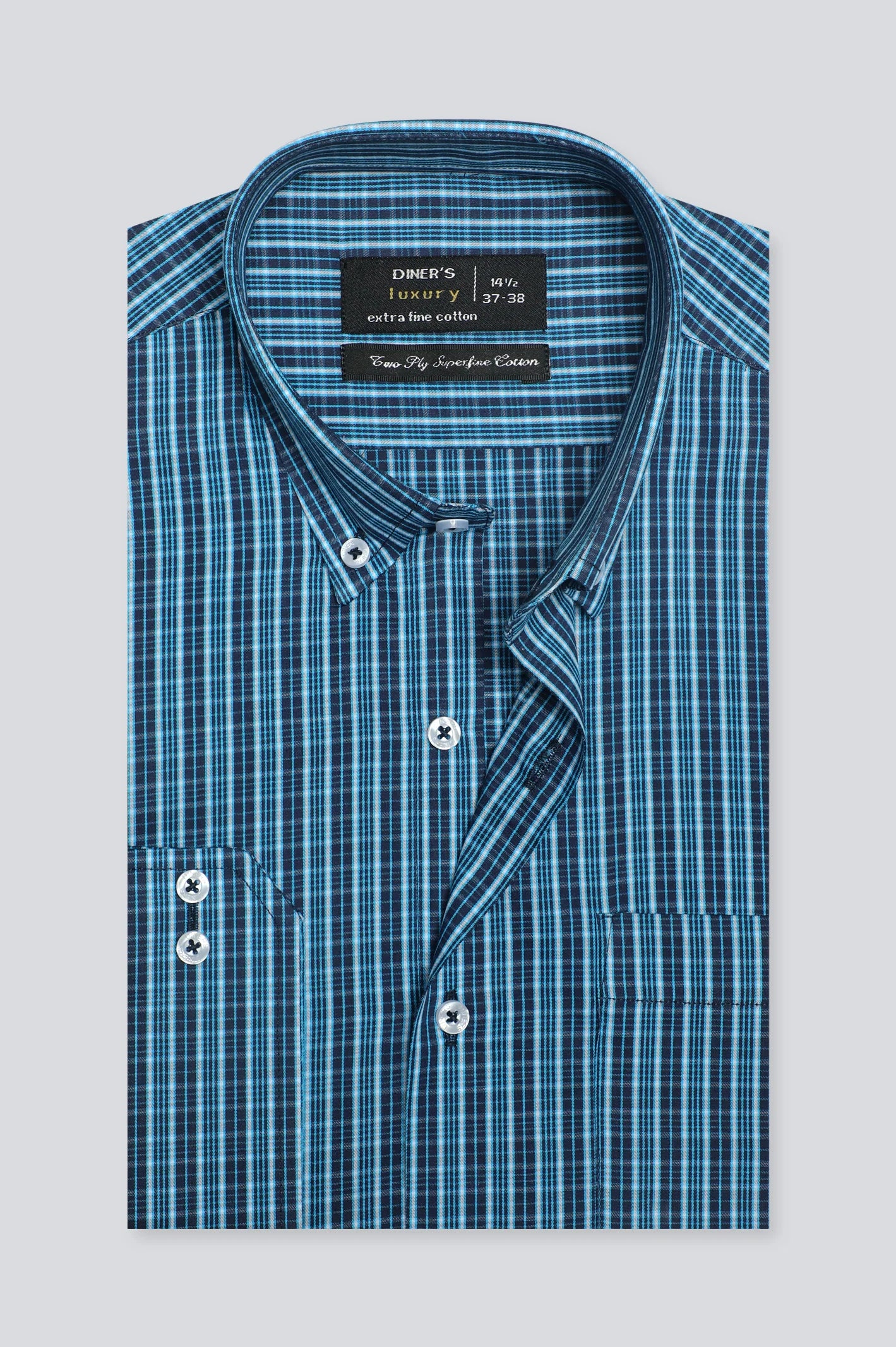 Multicolor Glen plaid Check Formal Shirt From Diners