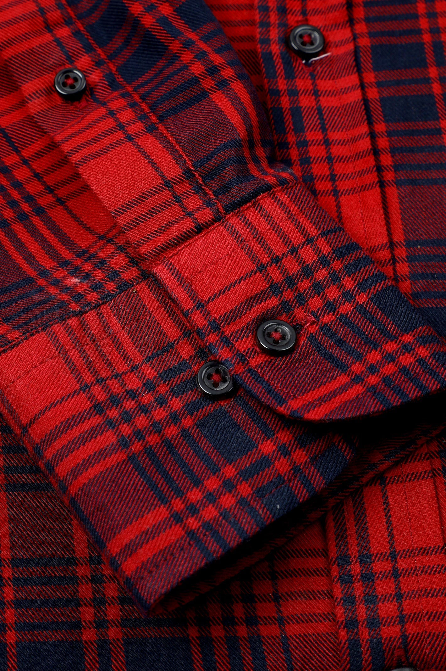 Red Tattersall Check Casual Shirt
