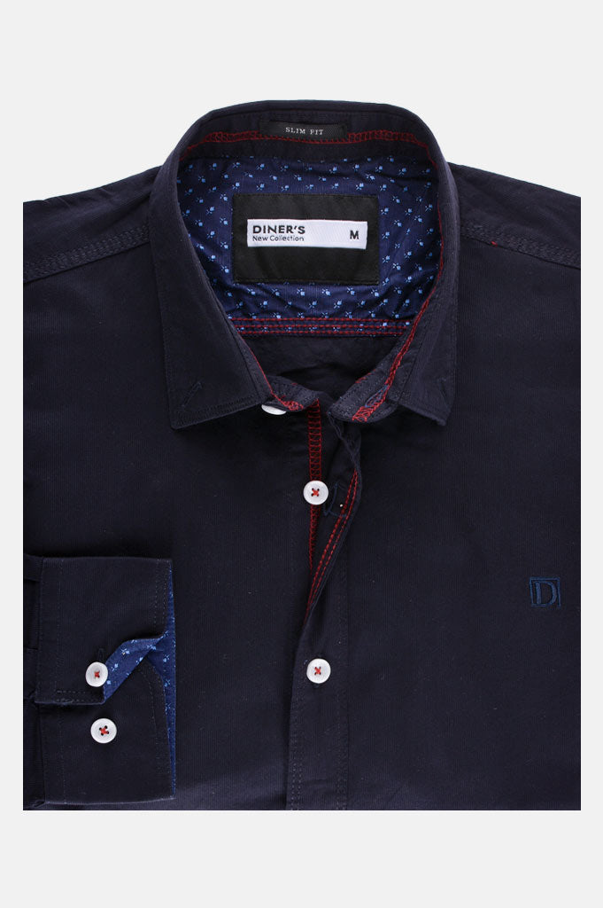 Casual Shirt in N-Blue Color SKU: AG18063-N-Blue - Diners