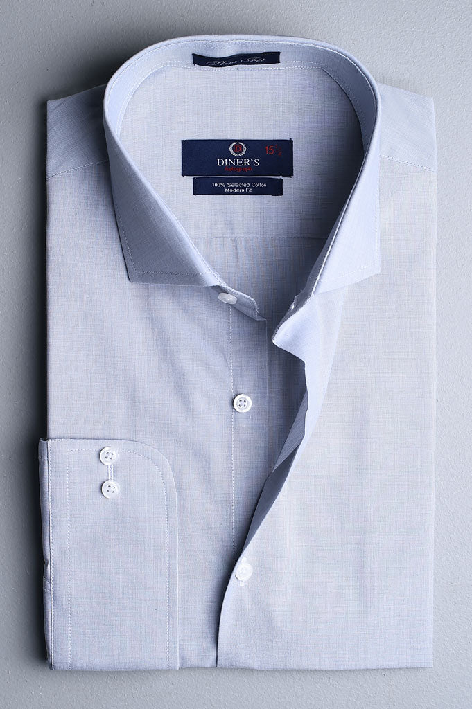 Formal Autograph Shirt in L-Grey AH19309 (Slim Fit) - Diners
