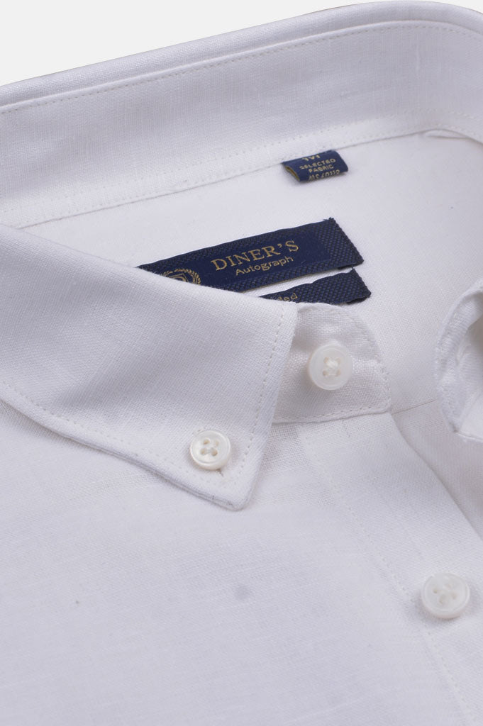 Linen Casual Shirt-AH20003-White