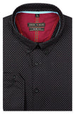 Black Men's Casual Milano Shirt - AM22003-Black