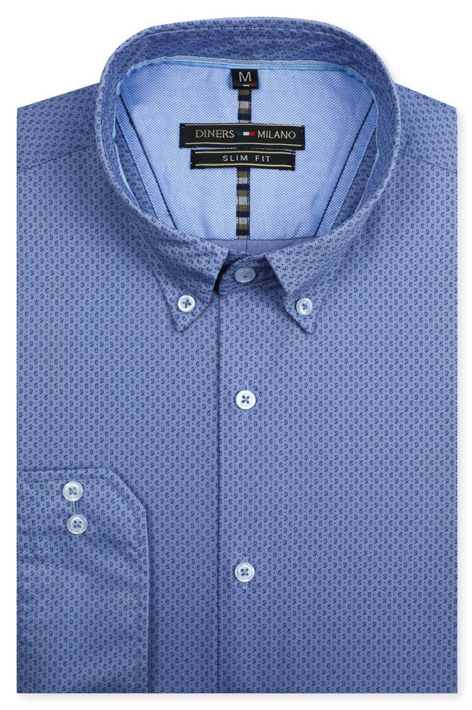 Casual Milano Shirt SKU: AM22005-BLUE - Diners