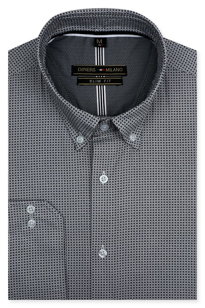 Casual Milano Shirt SKU: AM22007-GREY - Diners