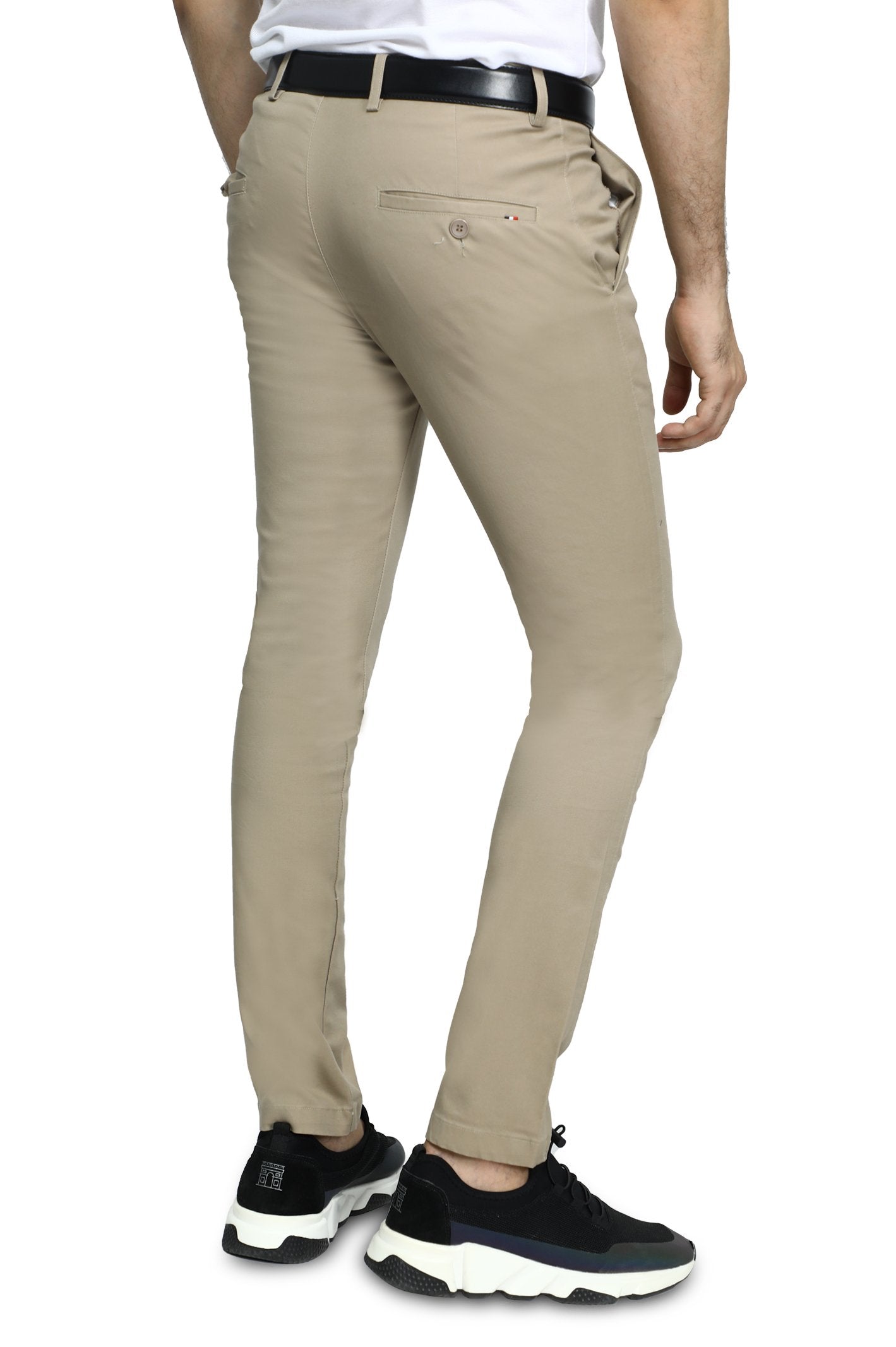 Men's Cotton Chinos -BD2940-BEIGE