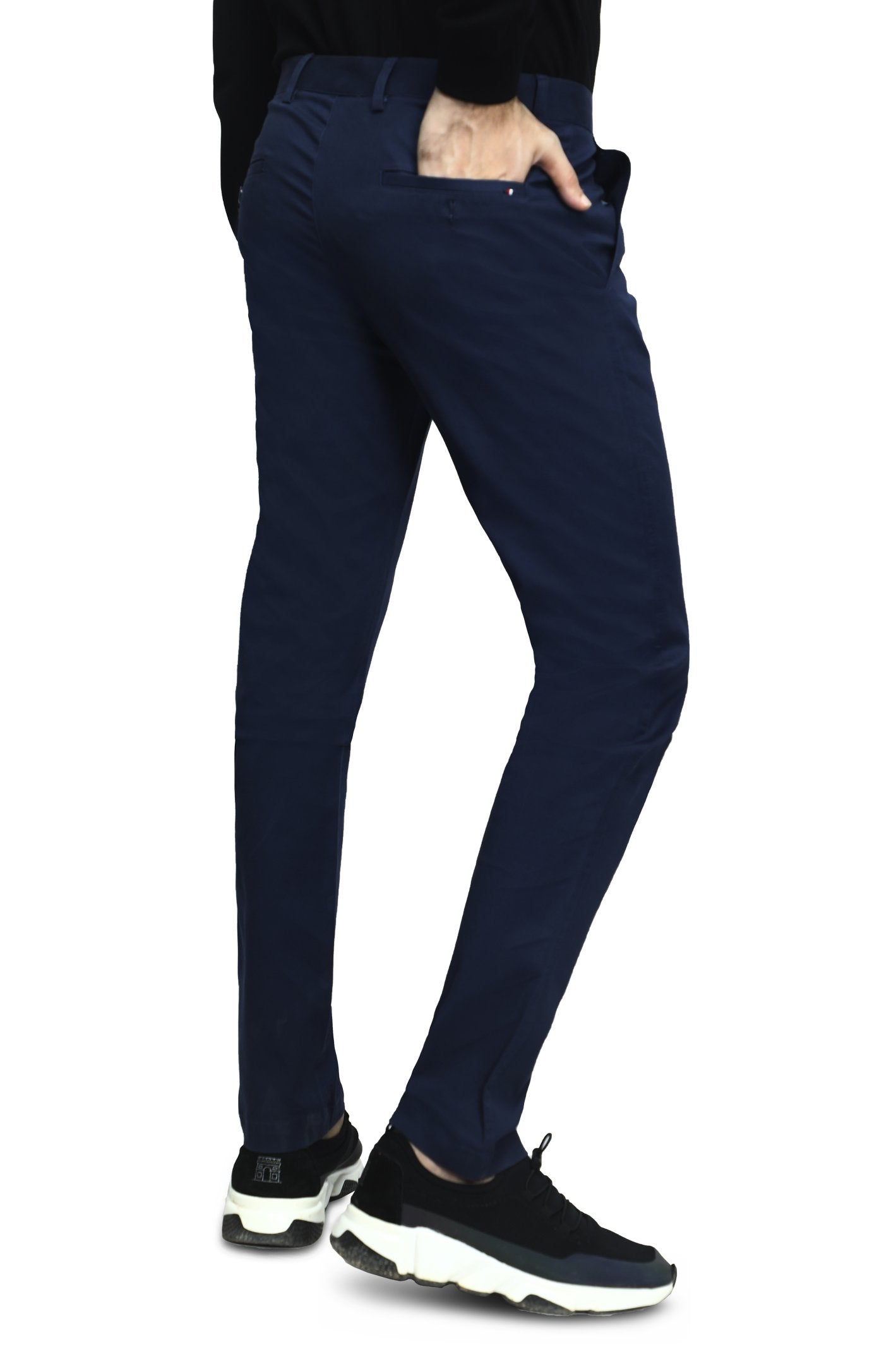 Men's Cotton Chinos -BD2940-D-BLUE