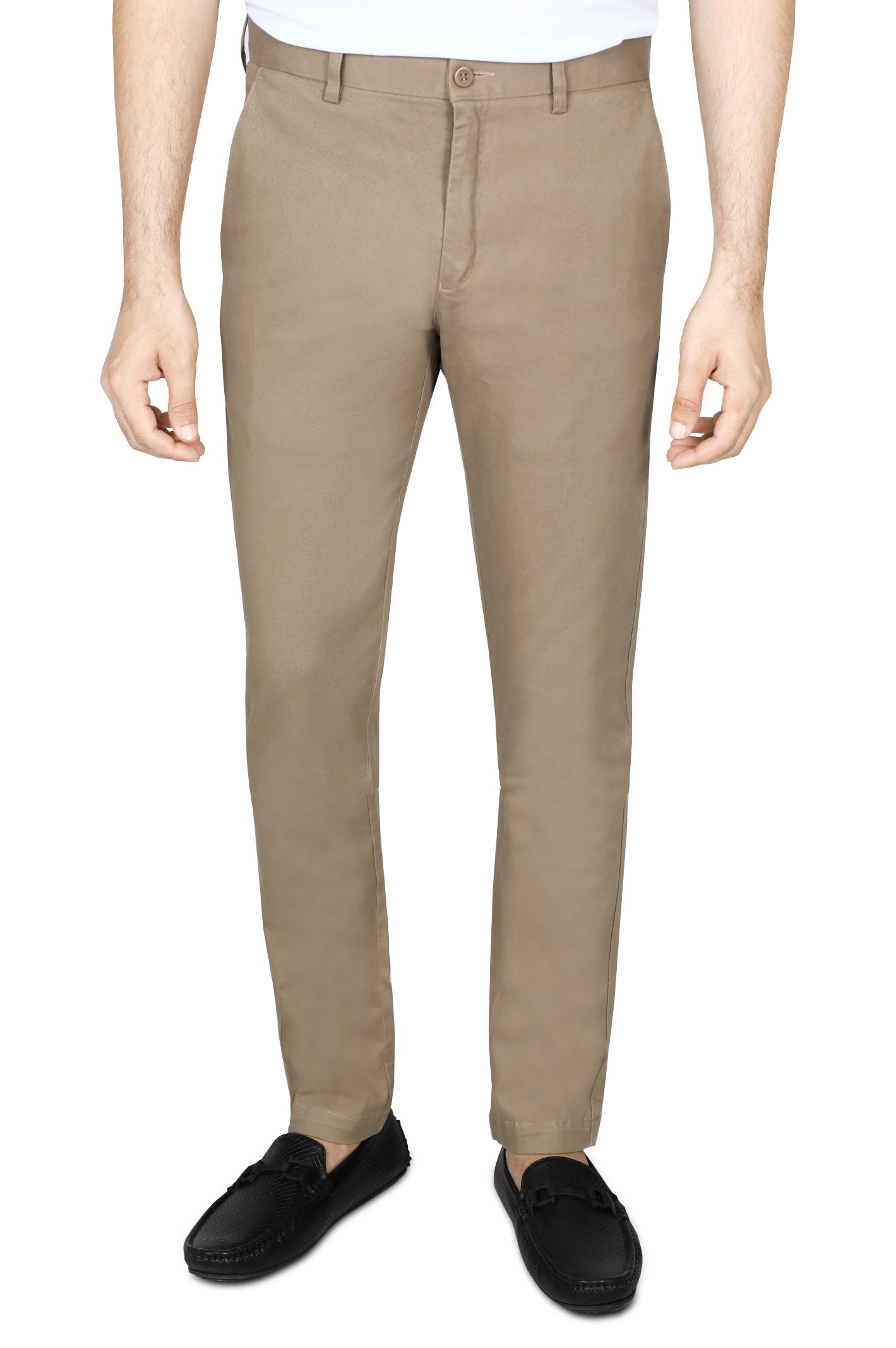Men's Cotton Chinos -BD2940-KHAKI