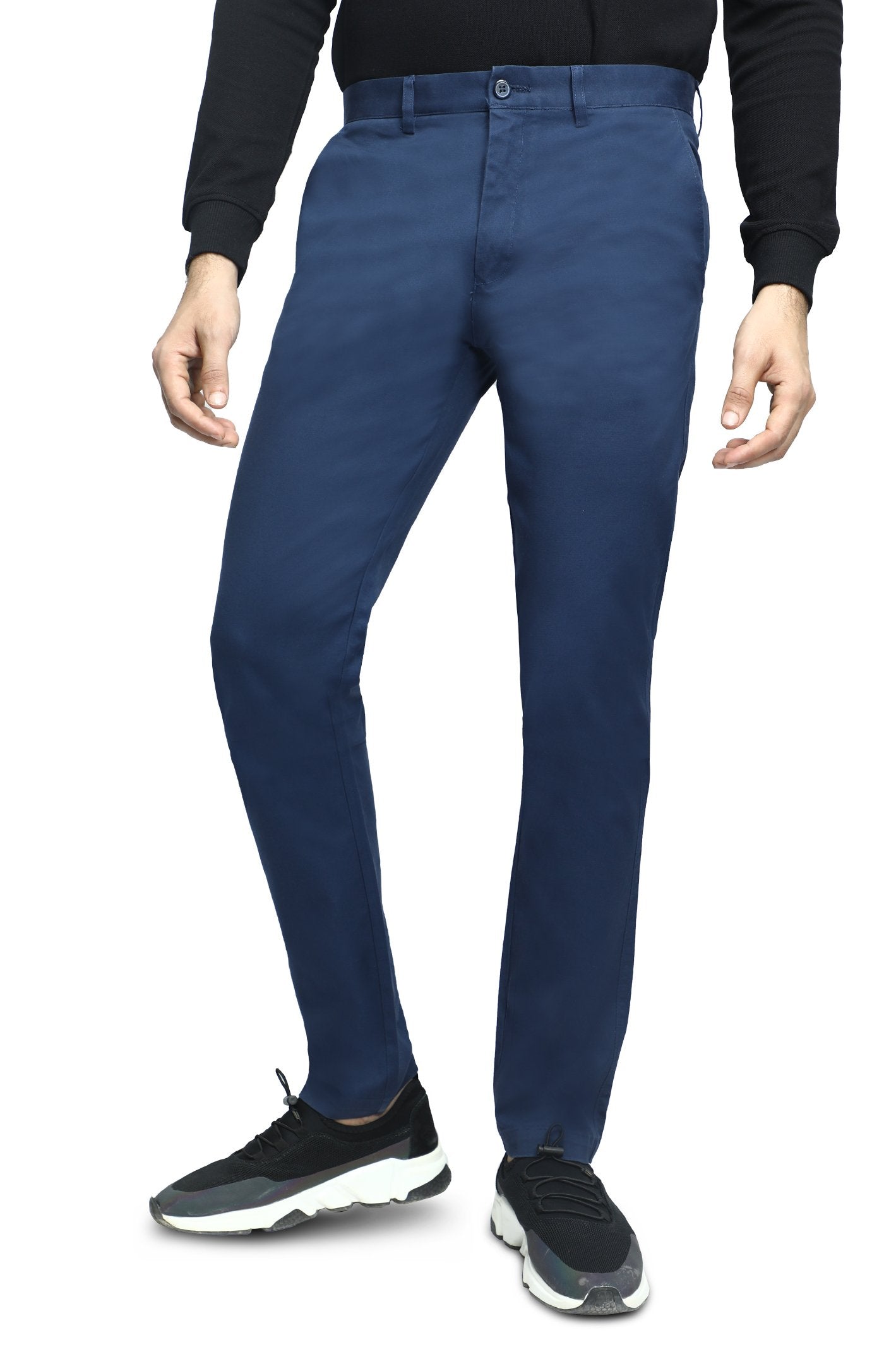 Men's Cotton Chinos -BD2940-N-BLUE