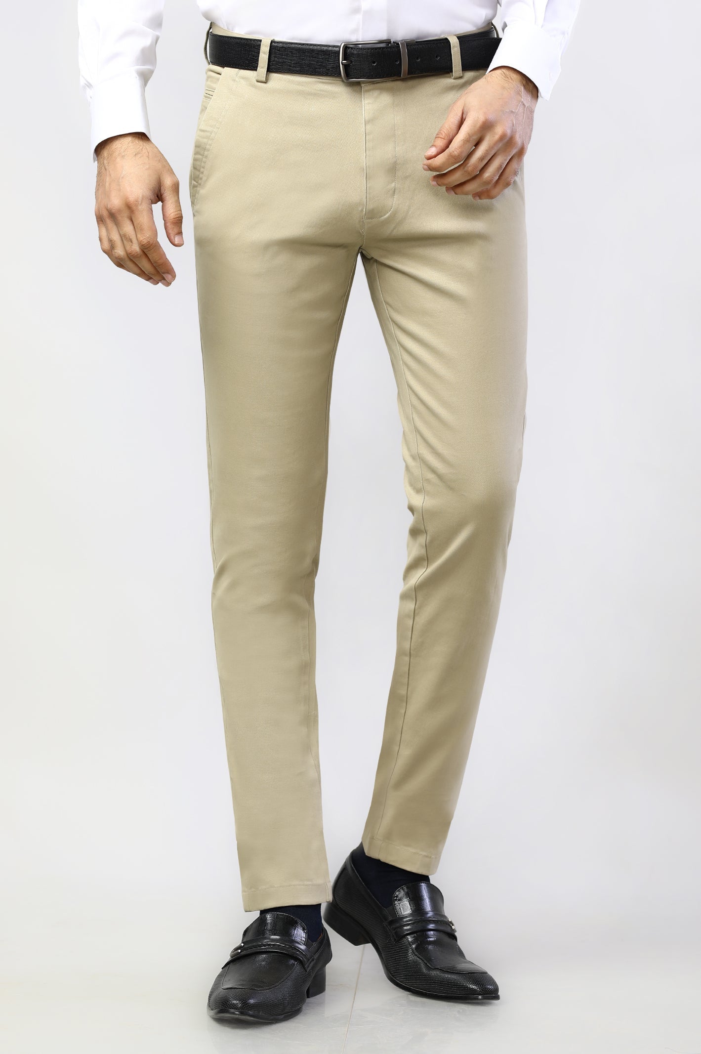Light Khaki Smart Fit Cotton Chino