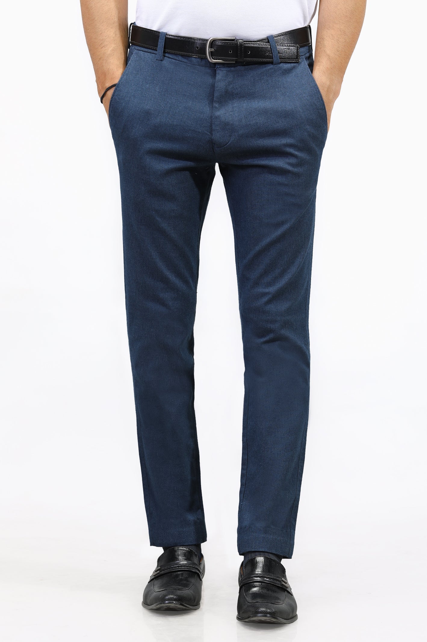 Navy Blue Formal Cotton Trouser From Diners