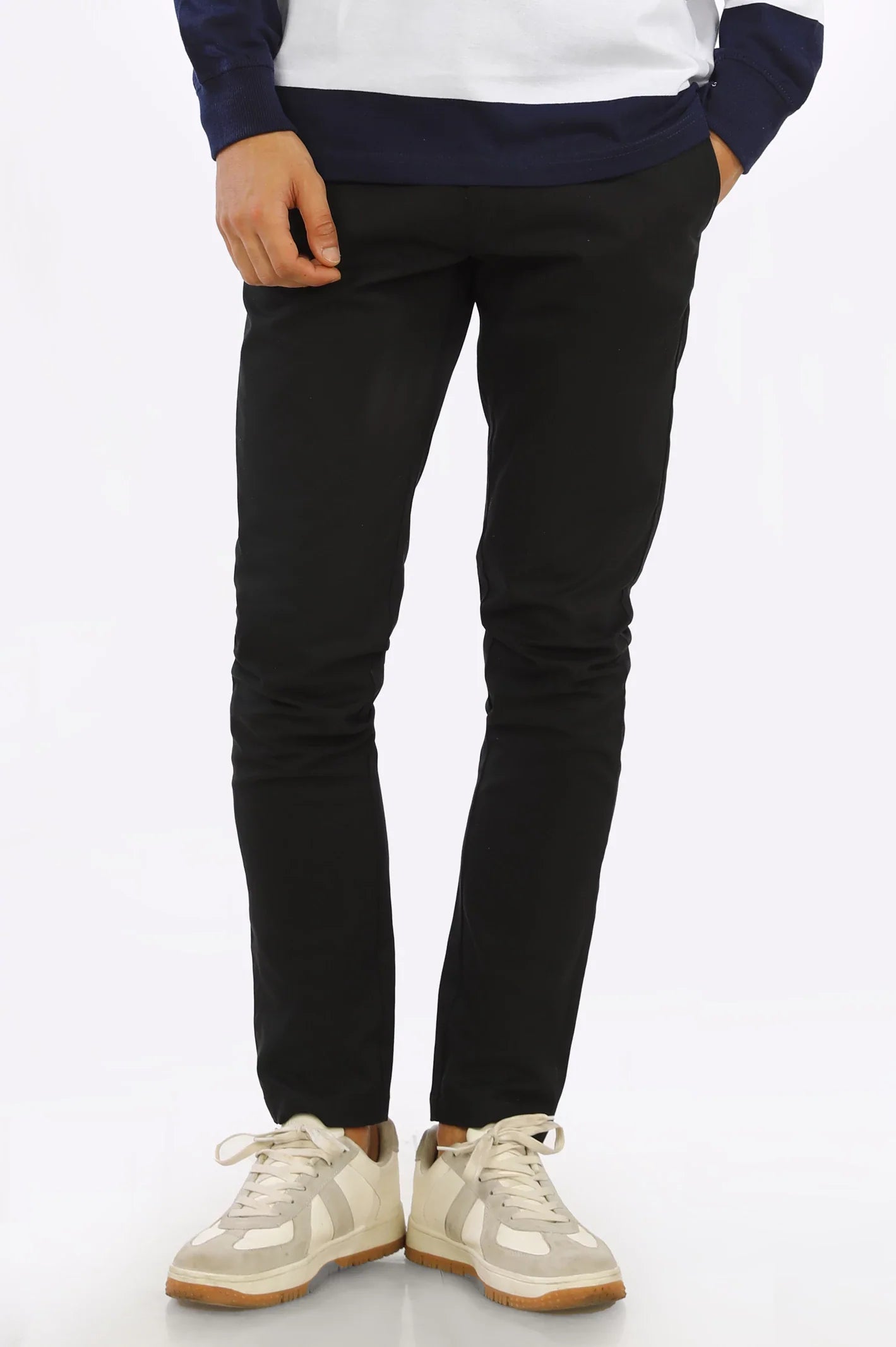 Black Casual Cotton Trouser From Diners
