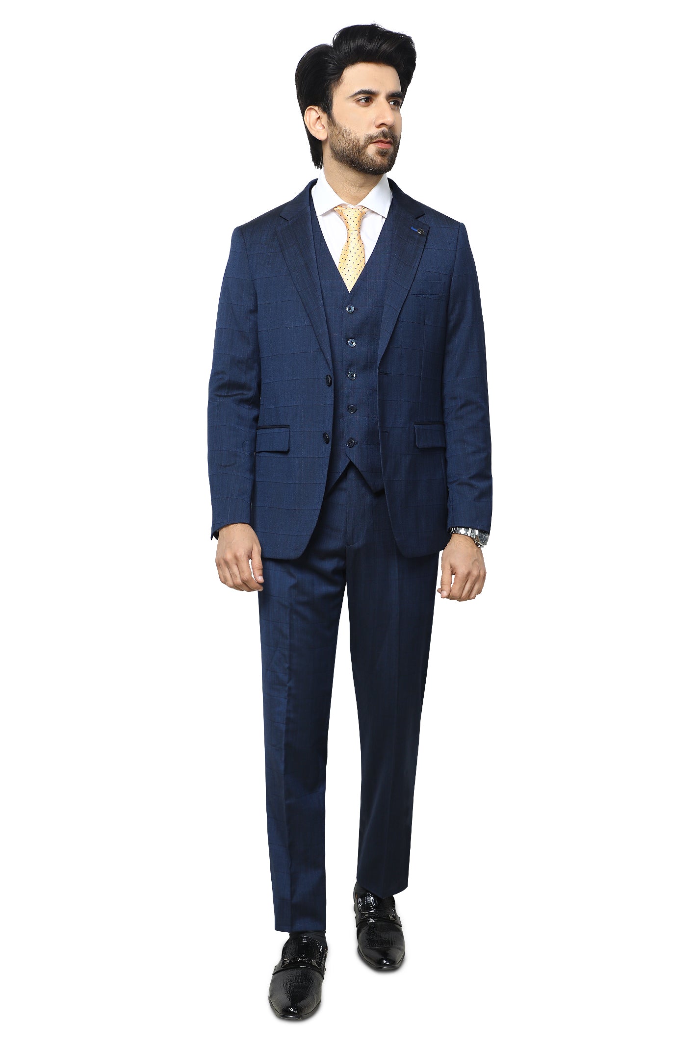 Diner's 3 Pcs Suit in N-BLUE SKU: DA1174